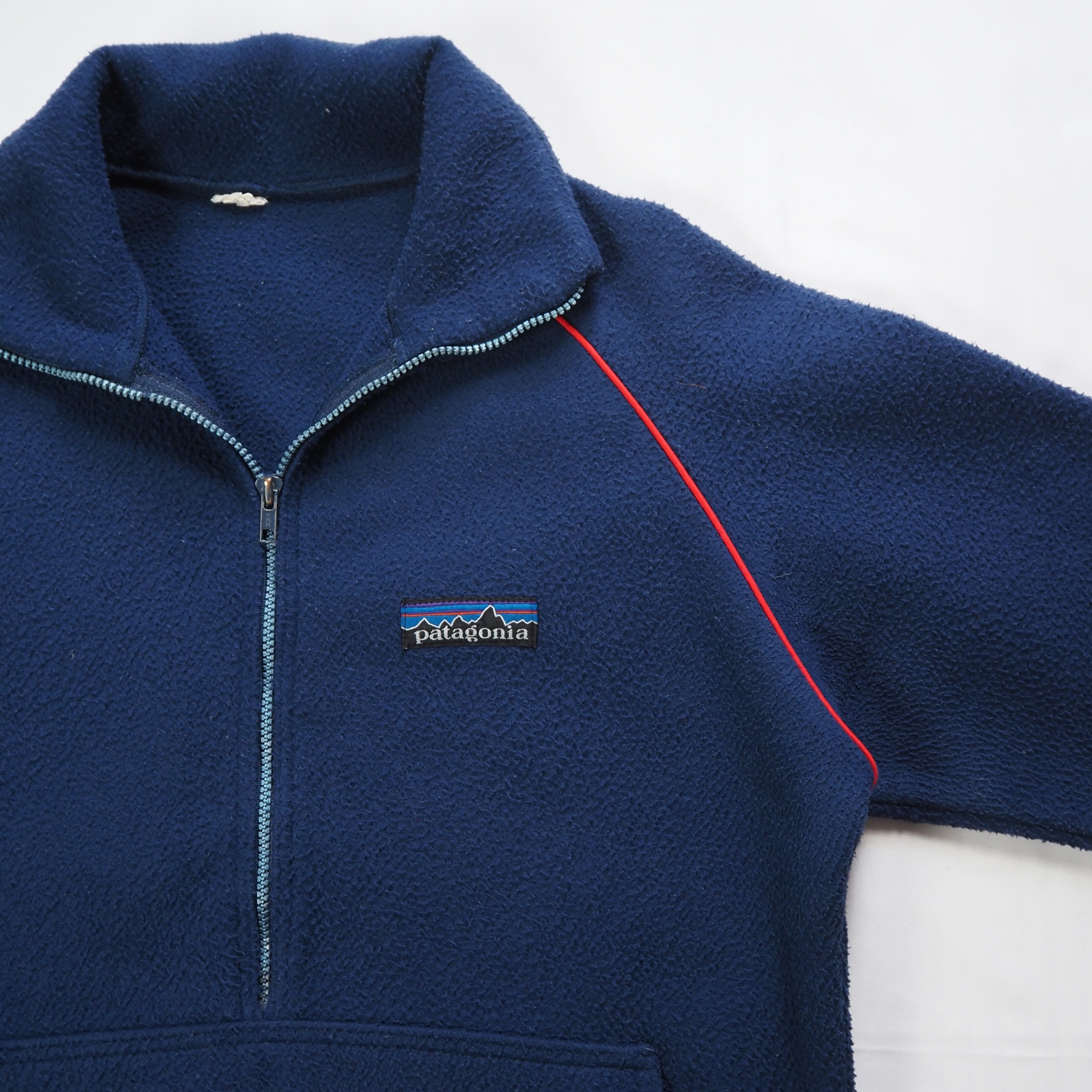【9/23 20:00入荷】80's Patagonia フリースプルオーバージャケット ネイビー の画像 10