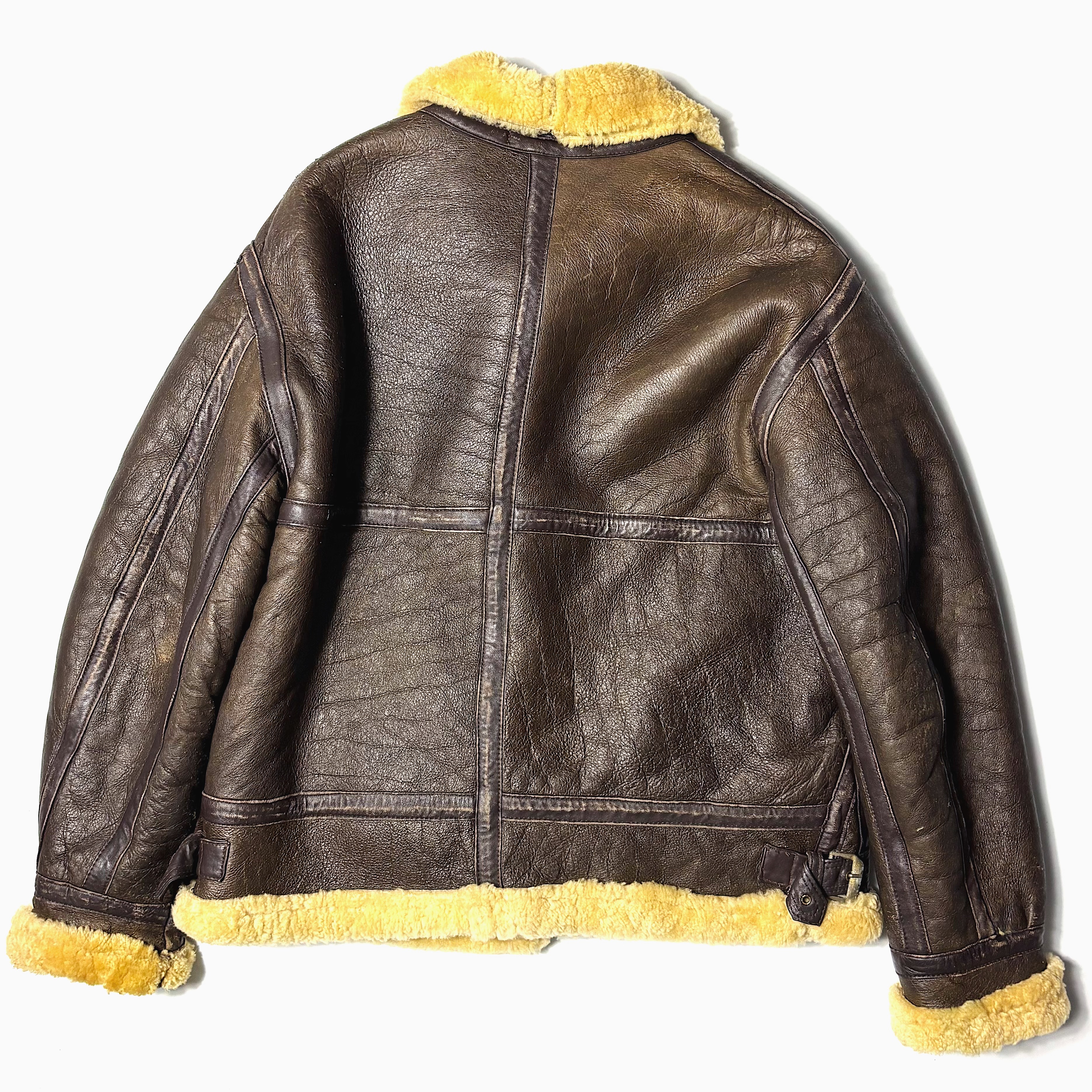 Vintage 80～90's【Fatigue Real Leather】B-3 Mouton Jacket の画像 2