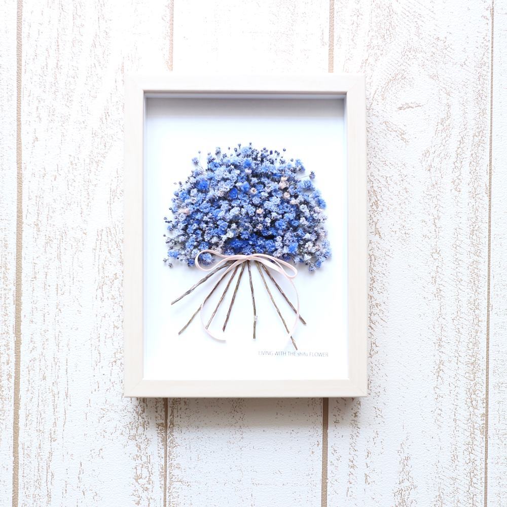 フレームフラワーかすみ草 Purple プリザーブドフラワー インテリア ドライフラワー 贈り物 プレゼント ギフト 誕生日 Shifu