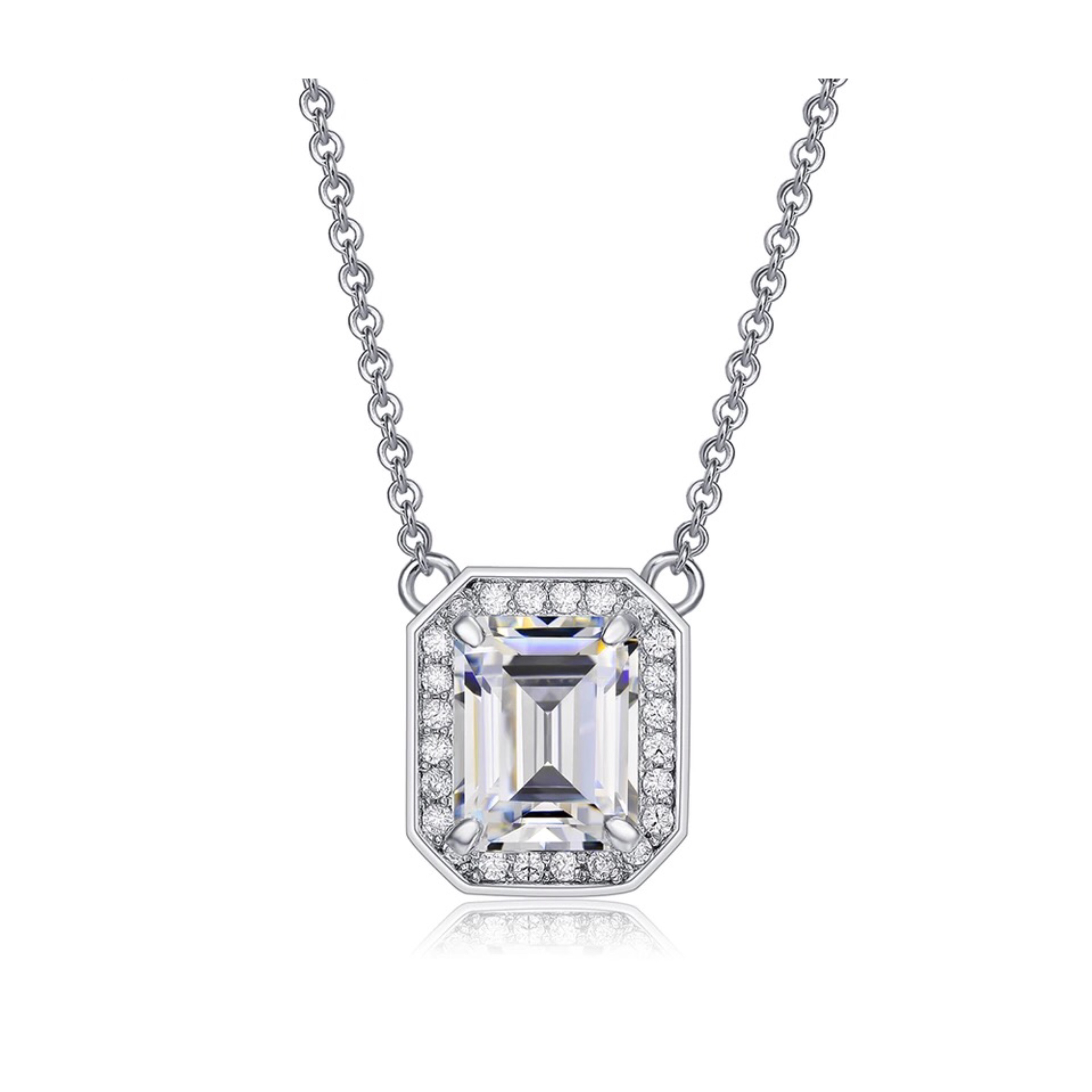 2ctアップ エメラルドカット Cz ネックレス Brook Closet ブルッククローゼット アクセサリー公式通販