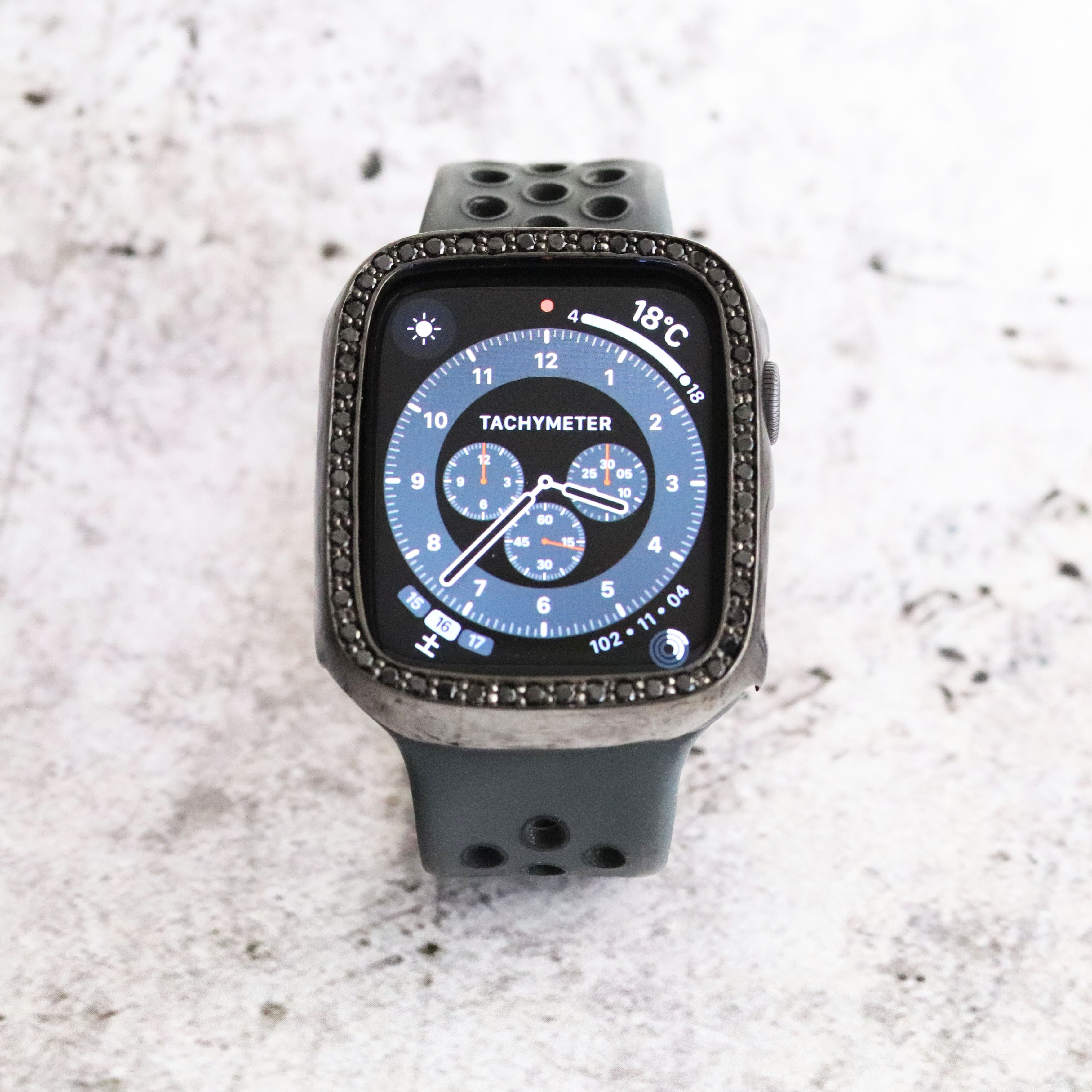 アップルウォッチケース ブラックストーン ブラックカラー 40mm 44mm対応 Somm Jewelry アップルウォッチケース ブラックストーン ブラックカラー 40mm 44mm対応 Somm Jewelry