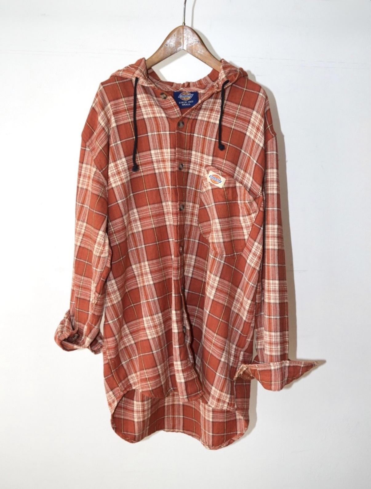1990s〜 Dickies flannel parka orange check “DEAD STOCK” の画像 3