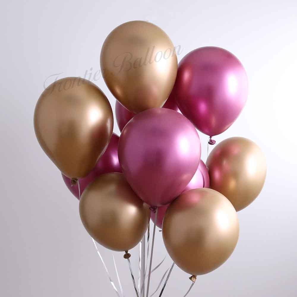 メタルパールバルーン Mix ゴールド ピンク 極厚風船 金 ピンク10個 セット 結婚式 二次会 誕生日 パーティー クラブ 飾りつけ おしゃれ Fta186 幸せを運ぶ風船shopフロンティアバルーン