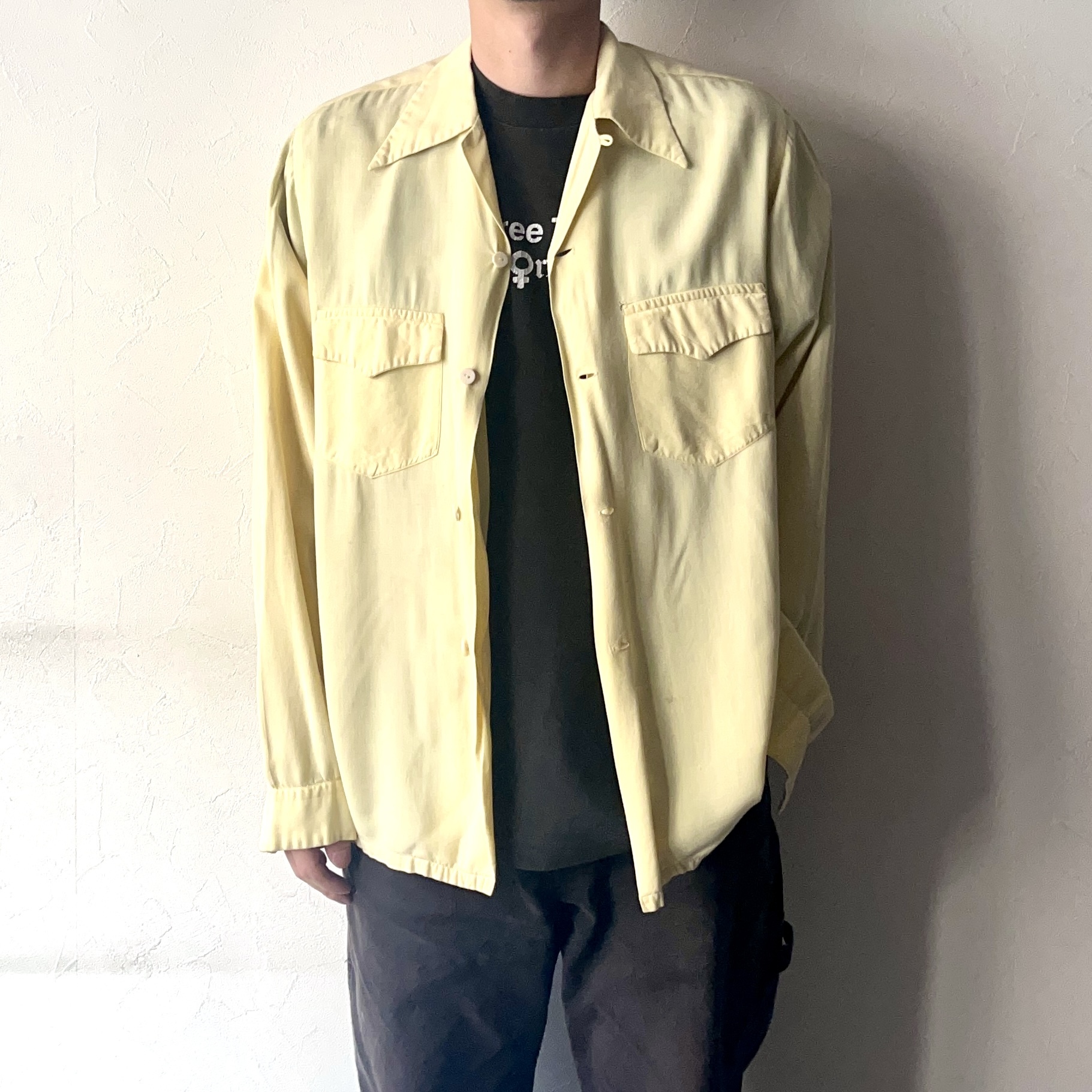 Vintage 50's Open Collar Rayon Shirt の画像 4