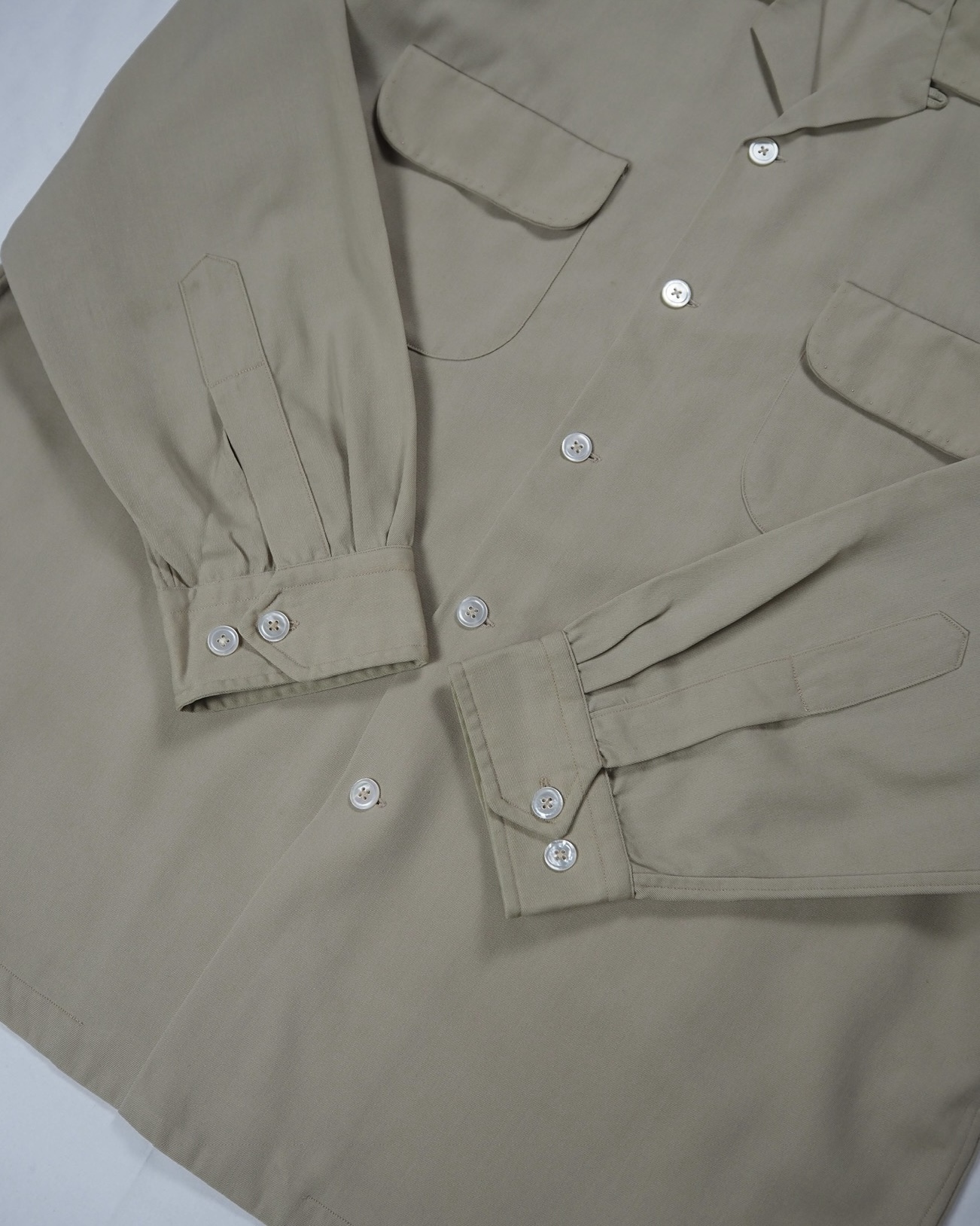 50’s SAKS FIFTH AVENUE ウールシャツ ベージュ の画像 6