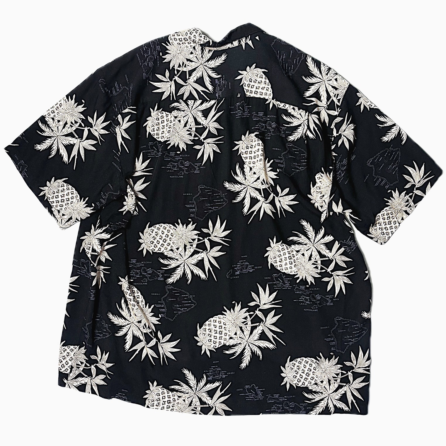 Vintage 90〜00's【TWO PALMS】Short Sleeve Rayon Hawaiian Shirt の画像 2