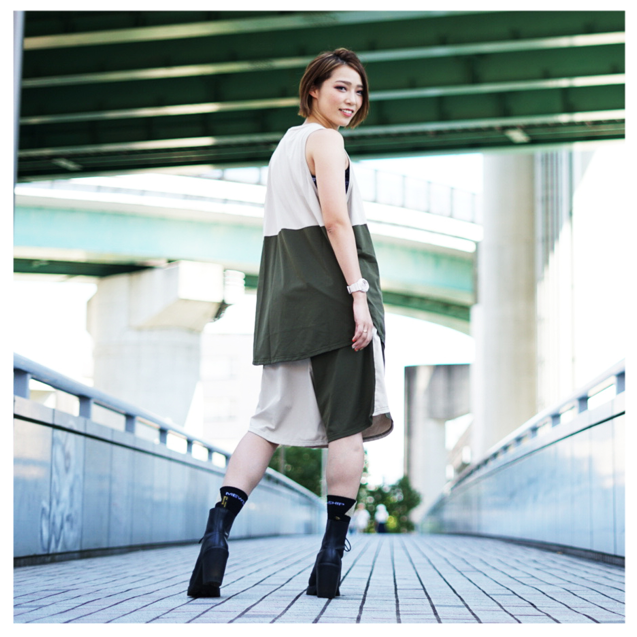 LOGO street shorts <Khaki×Khaki> - 画像4