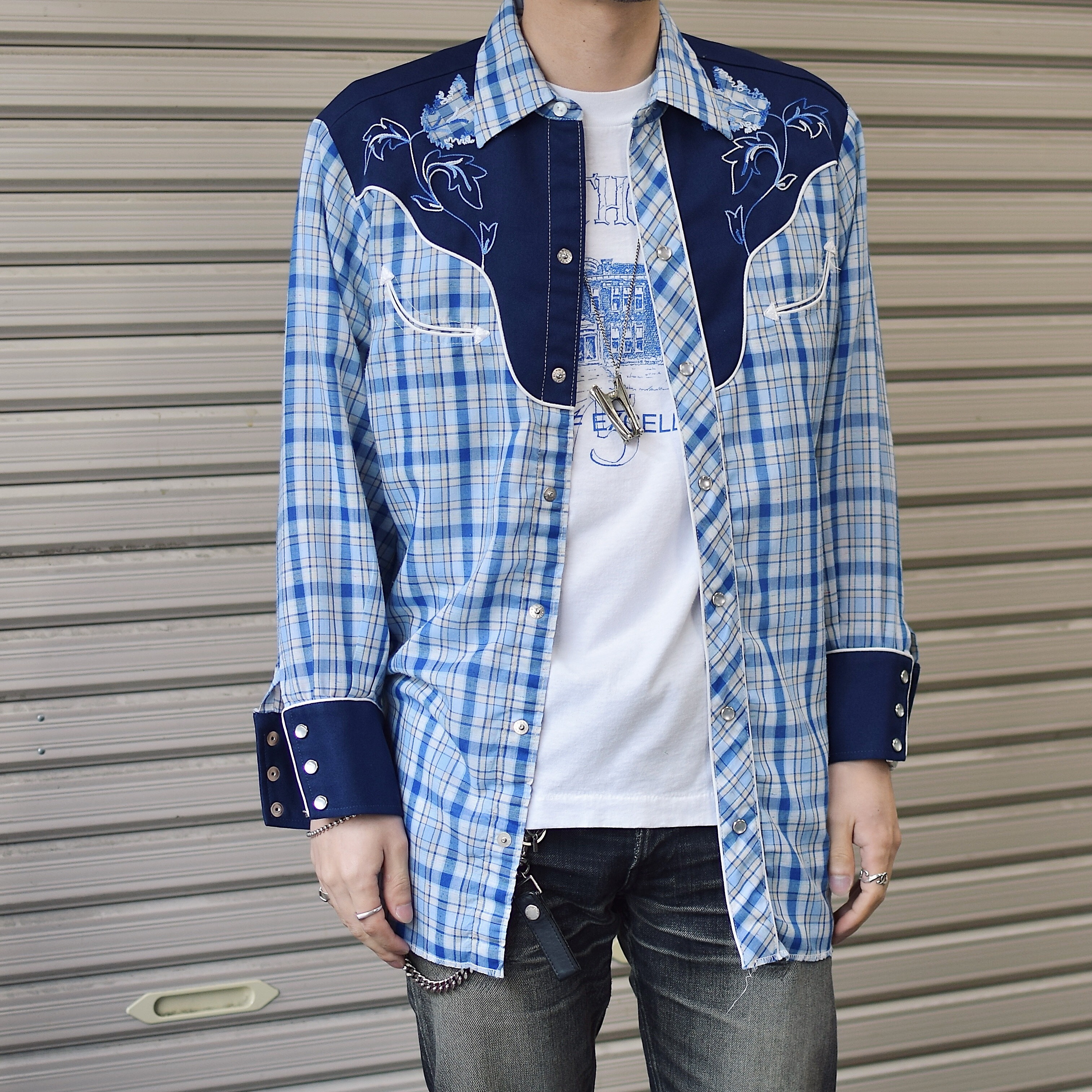 Vintage 70's【H BAR C】Western Shirt の画像 3