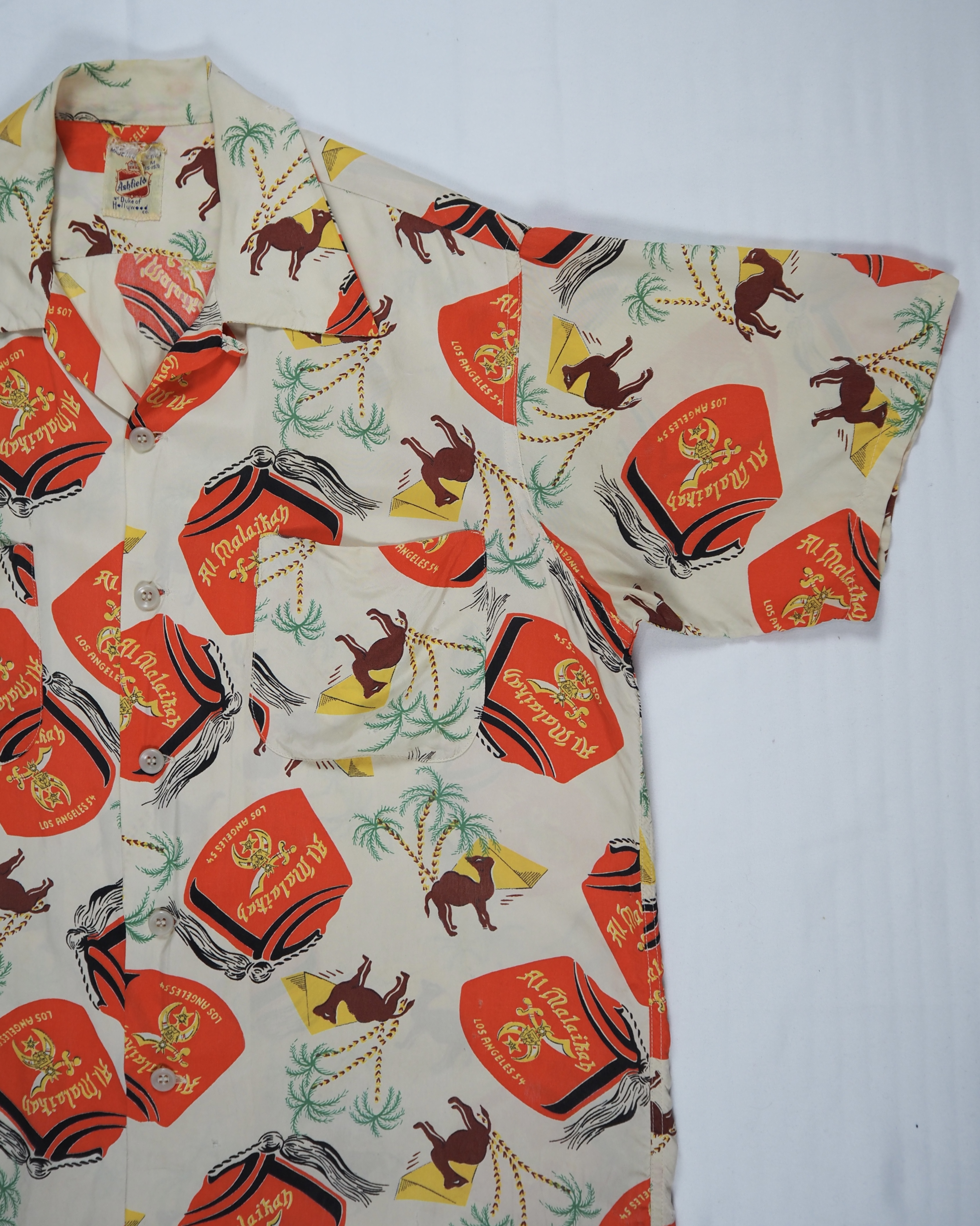 【5/6(水) 20:00入荷】50’s Duke of Hollywood ハワイアンシャツ の画像 8