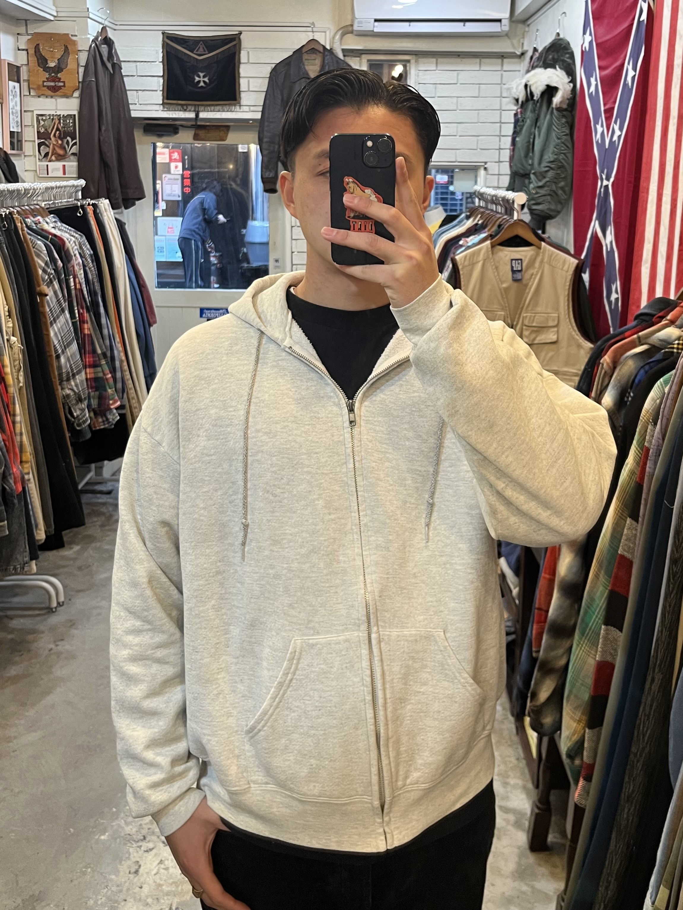 90’s-00’s Lee ジップフーディ グレー XL の画像 17