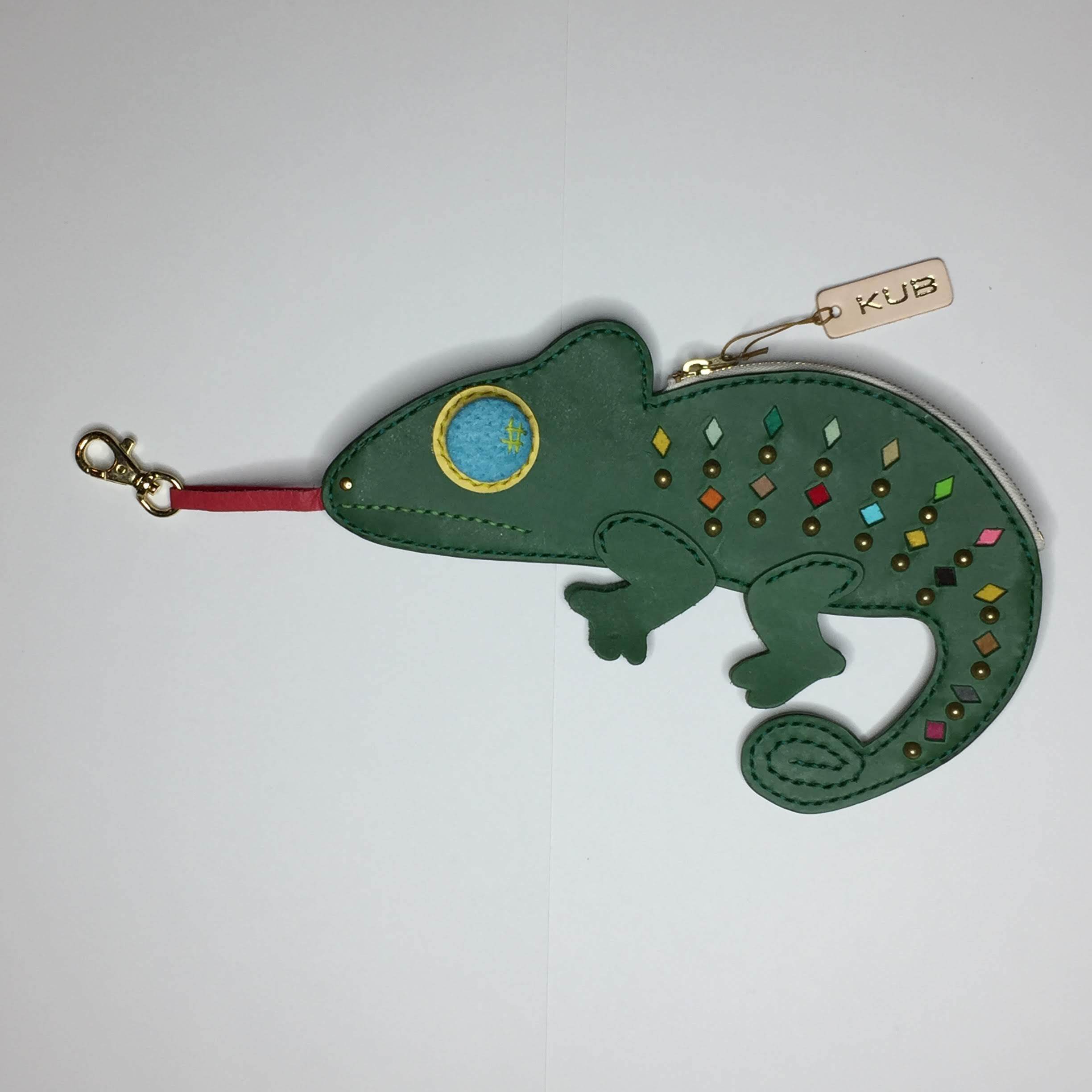 送料無料 カメレオン ポーチ 緑色 Km8 Kub