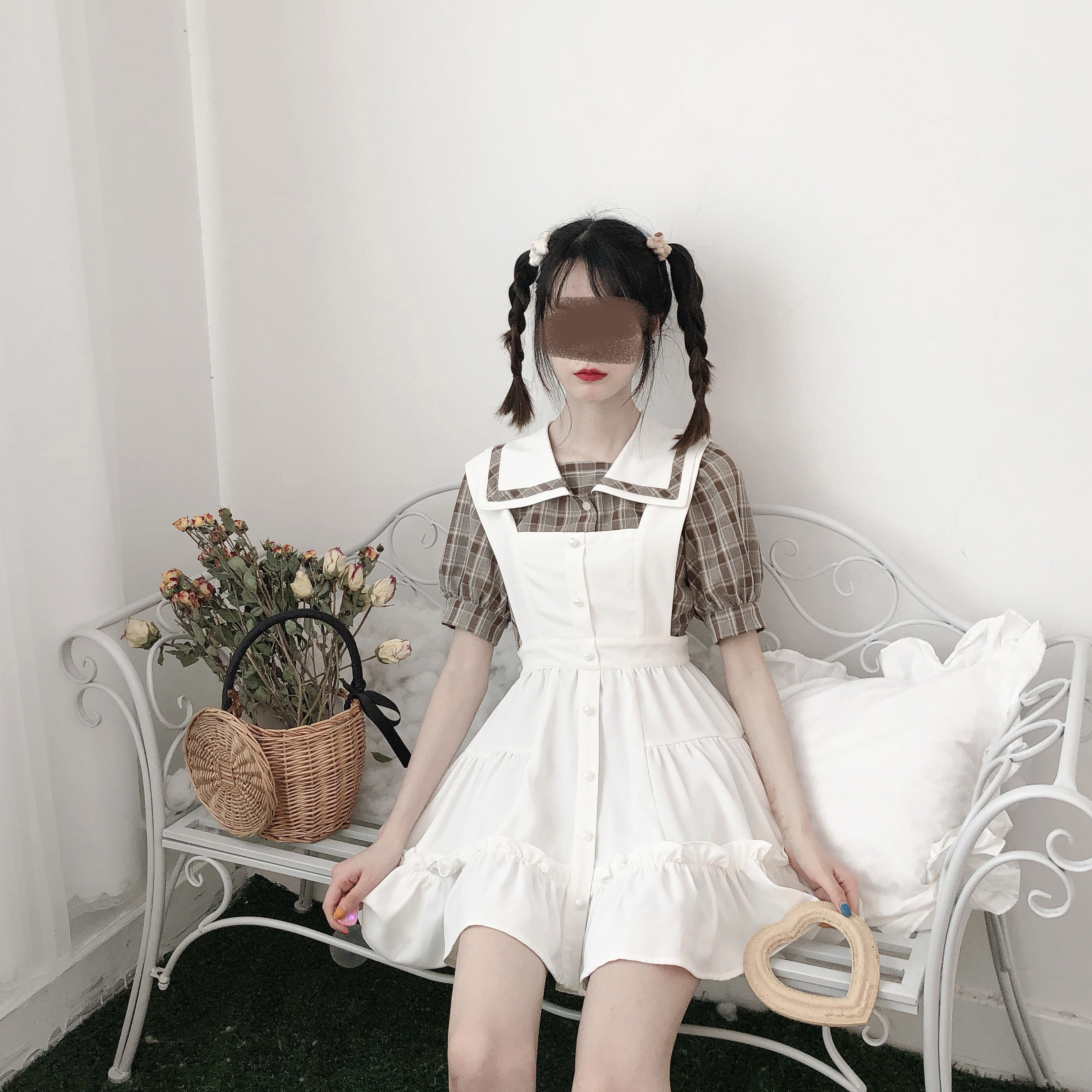 セーラー服 ワンピース 2点セット メイド かわいい 原宿 チェック ゆめかわ やみかわ コスプレ ミニワンピ ガーリー 551 Sweetly セーラー服 ワンピース 2点セット メイド かわいい 原宿 チェック ゆめかわ やみかわ コスプレ ミニワンピ ガーリー 551 Sweetly