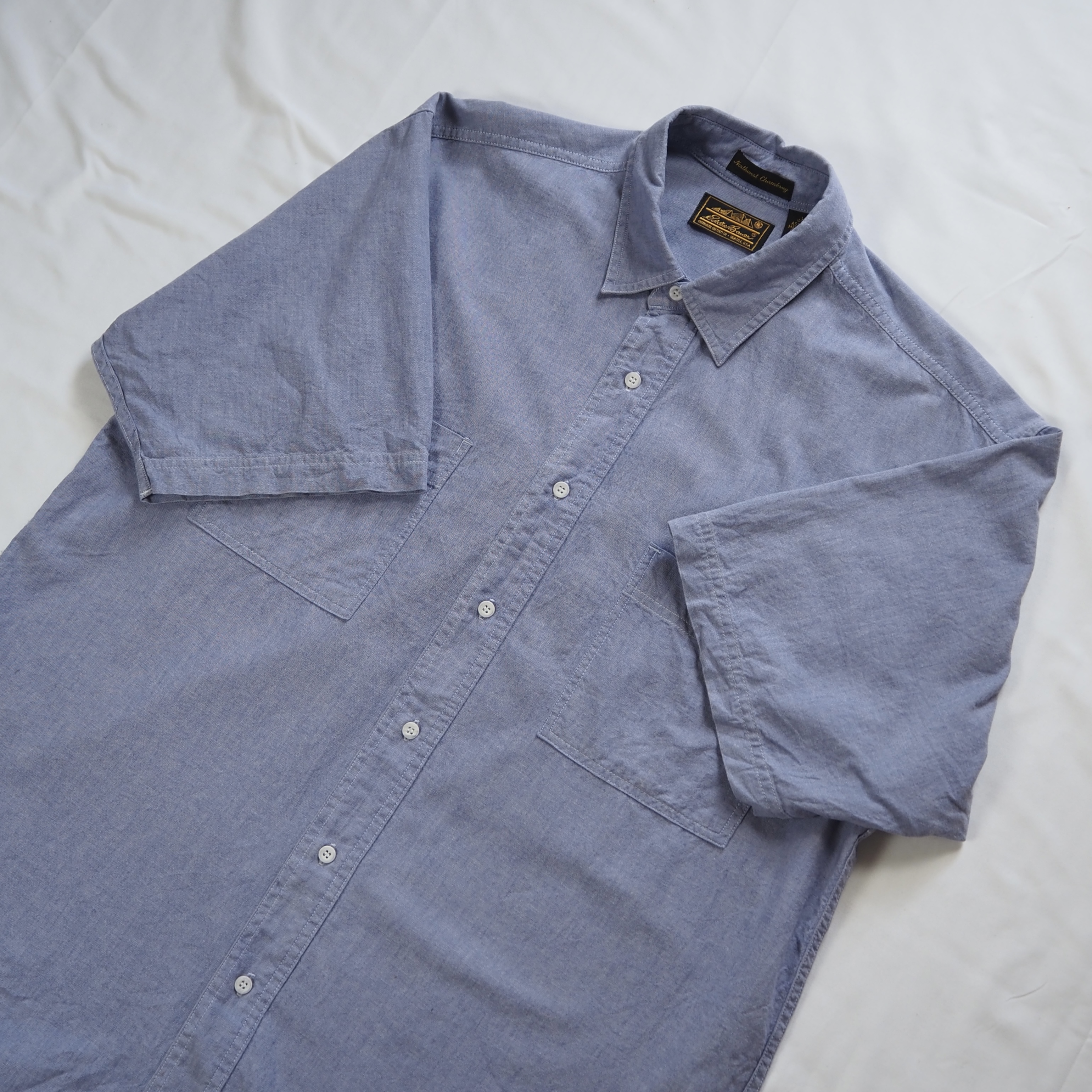 90’s Eddie Bauer シャンブレーシャツ Lサイズ の画像 6