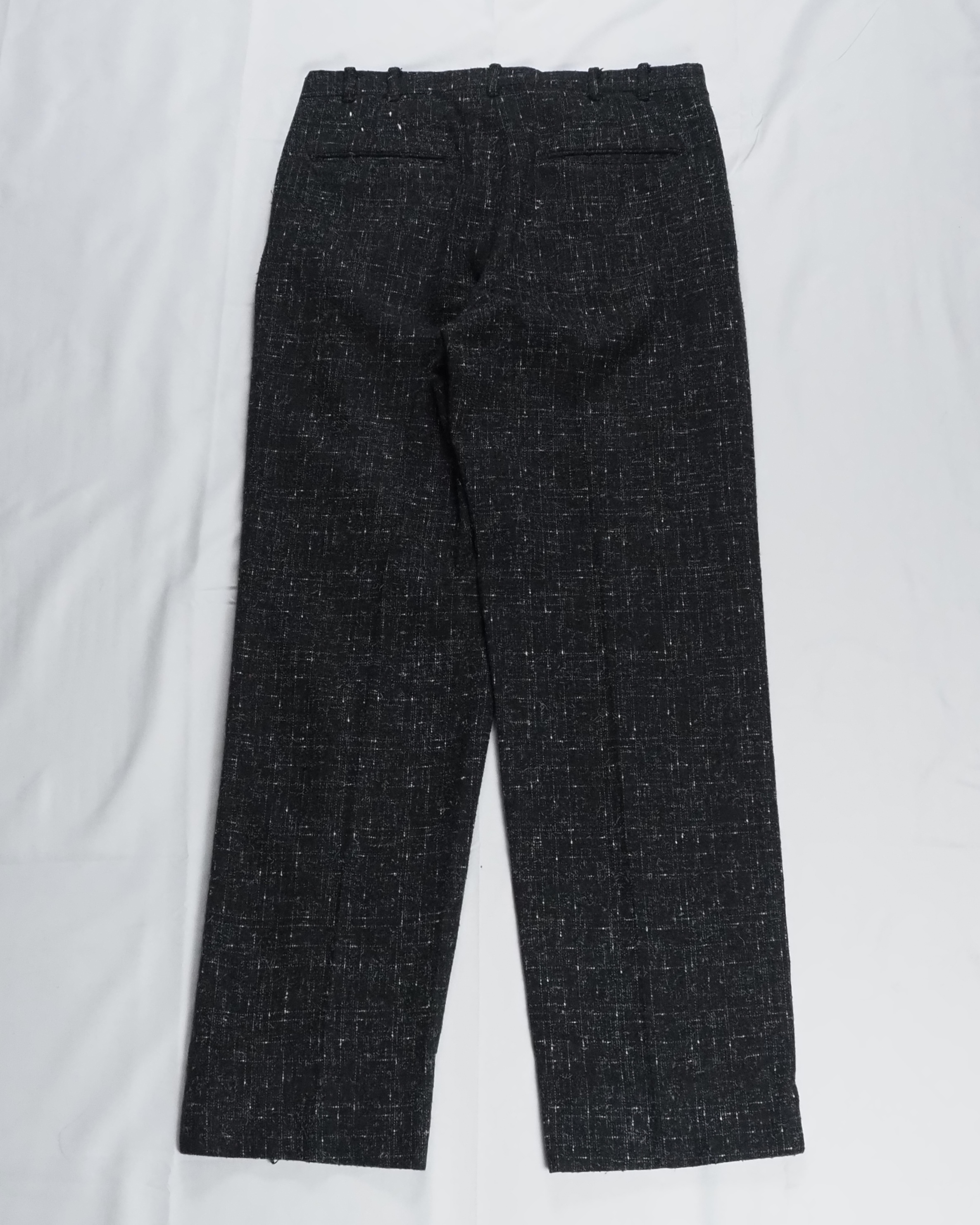 80’s Wool Slacks カスリ柄 ブラック×ホワイト の画像 11