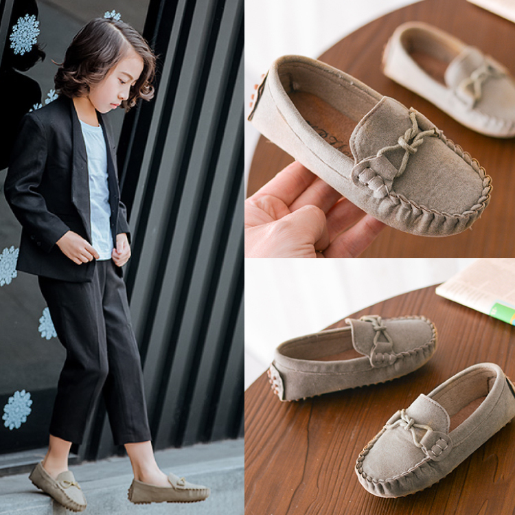 13 5 21 5 キッズシューズ モカシン スリッポン 男女兼用 キッズ 子供靴 グレー Q Toworld キュートワールド 子供 服 メール便は何点でも送料の合計は280円