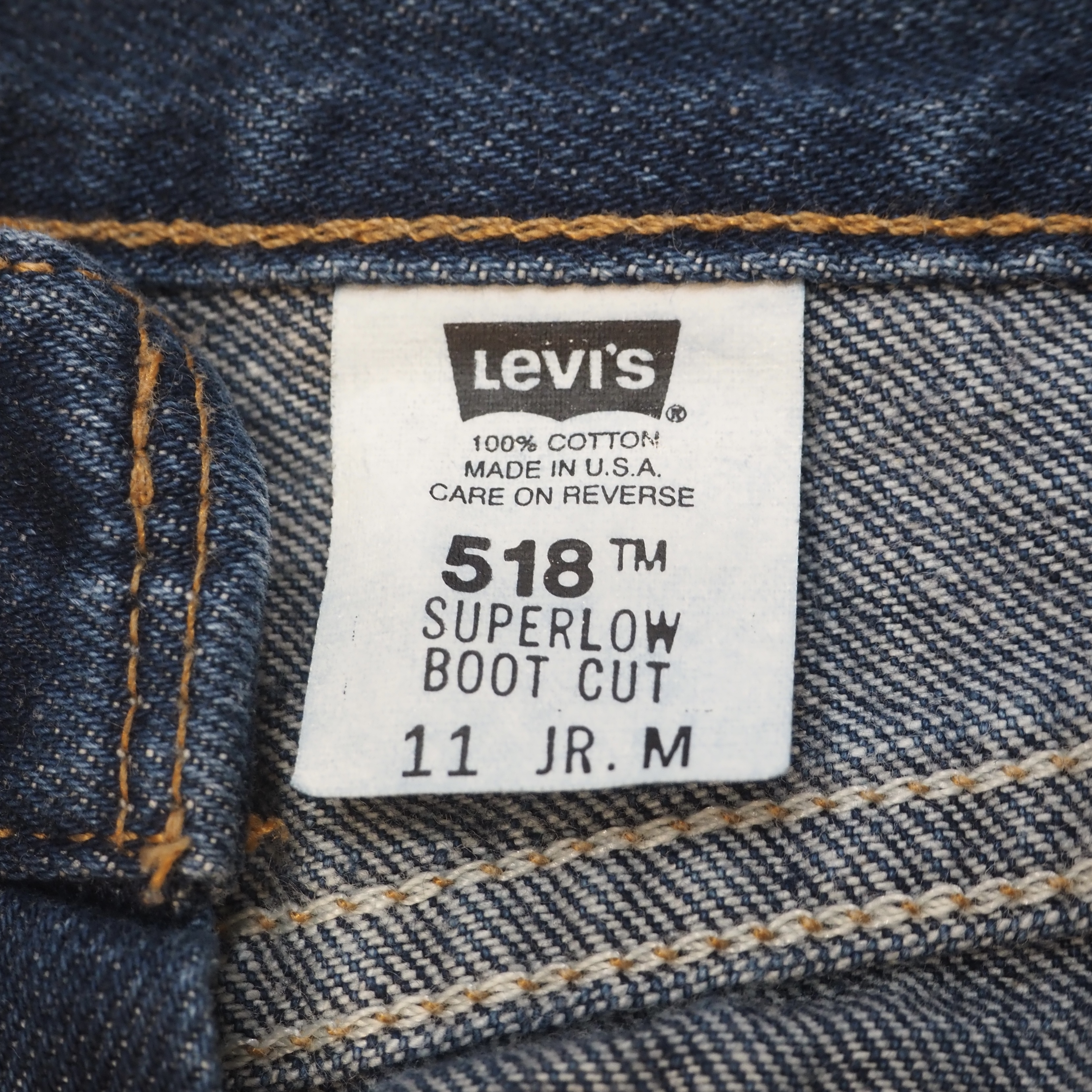 【濃紺】90’s Levi’s 518 Blue Denim の画像 9