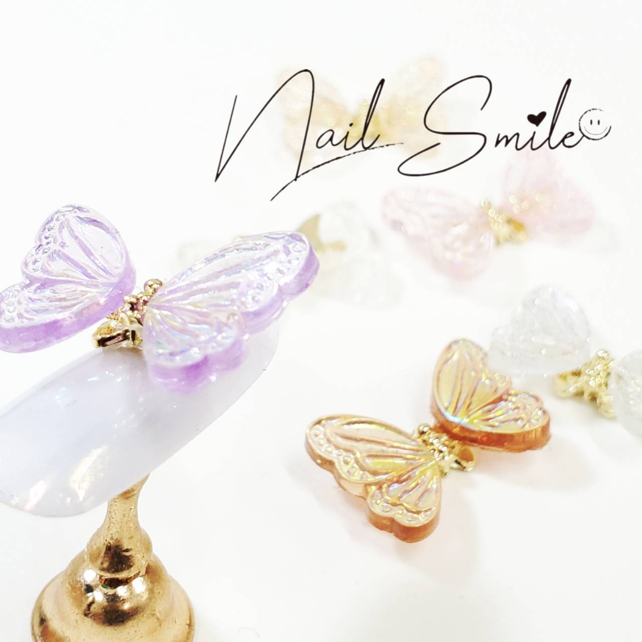 バネ式で羽が動く 可動スプリングバタフライ Nail Shop ネイルスマイル