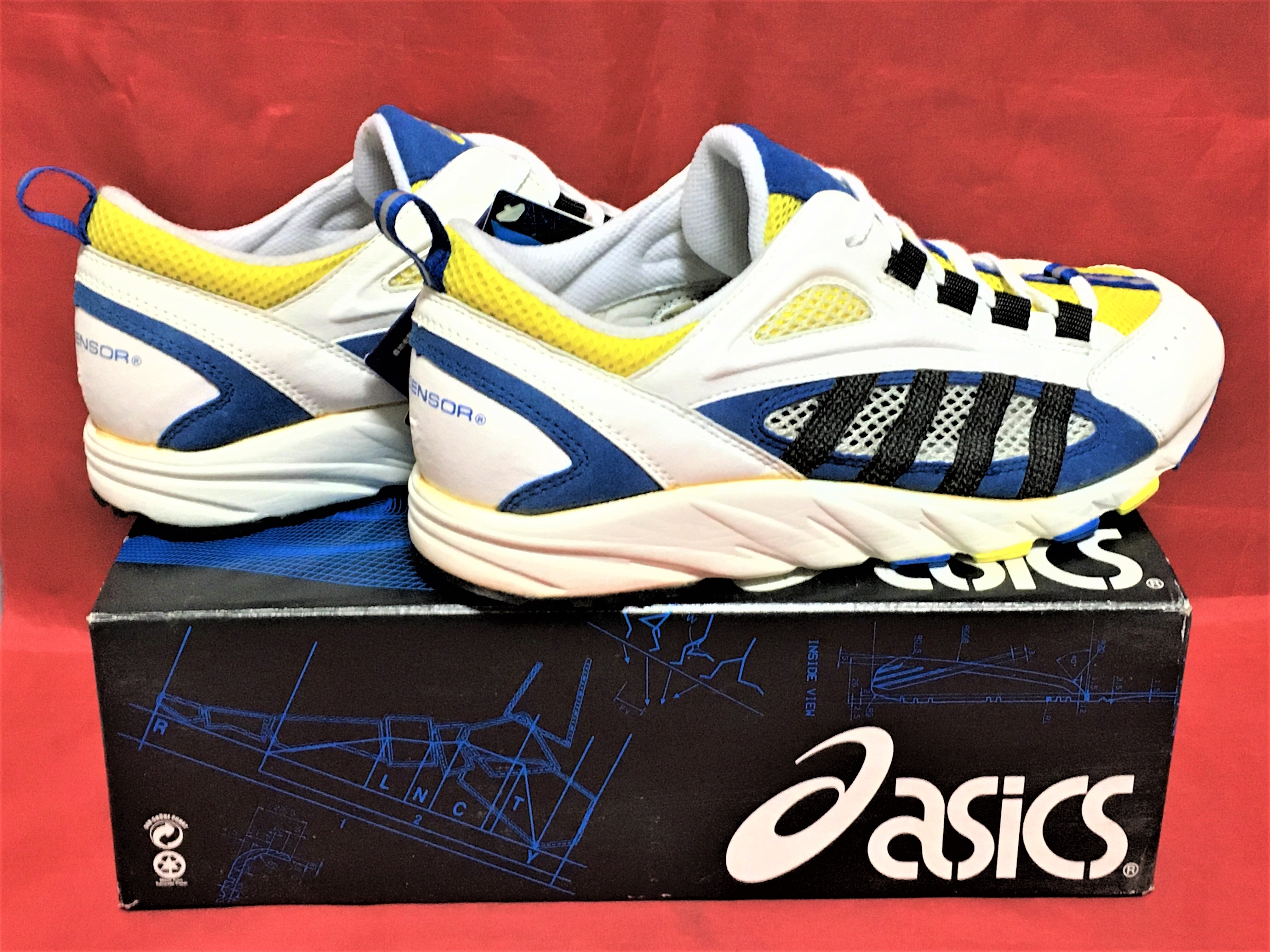 Asics アシックス Tjg 617 スカイセンサースラッシュ 白 黄色 青 Freestars Asics アシックス Tjg 617 スカイセンサースラッシュ 白 黄色 青 Freestars