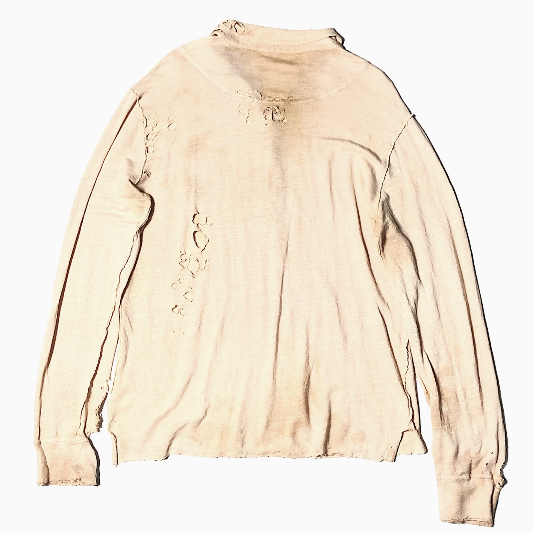 Vintage Grunge Long Sleeve Polo Shirt の画像 2