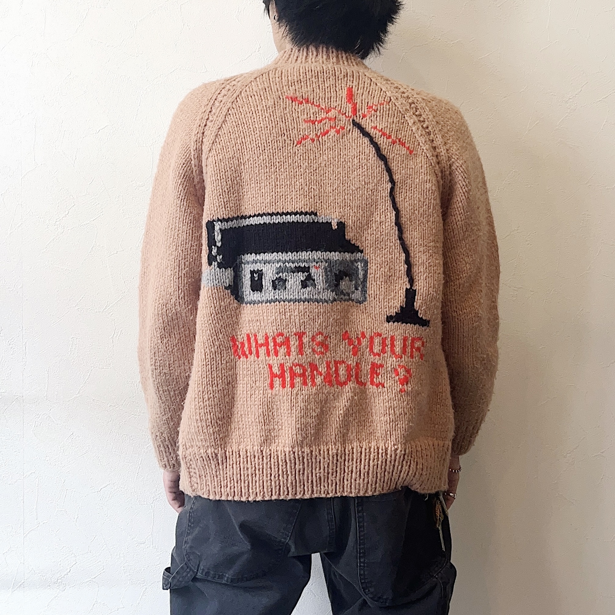Vintage 60〜70's "WHATS YOUR HANDLE?" Cowichan Sweater の画像 4