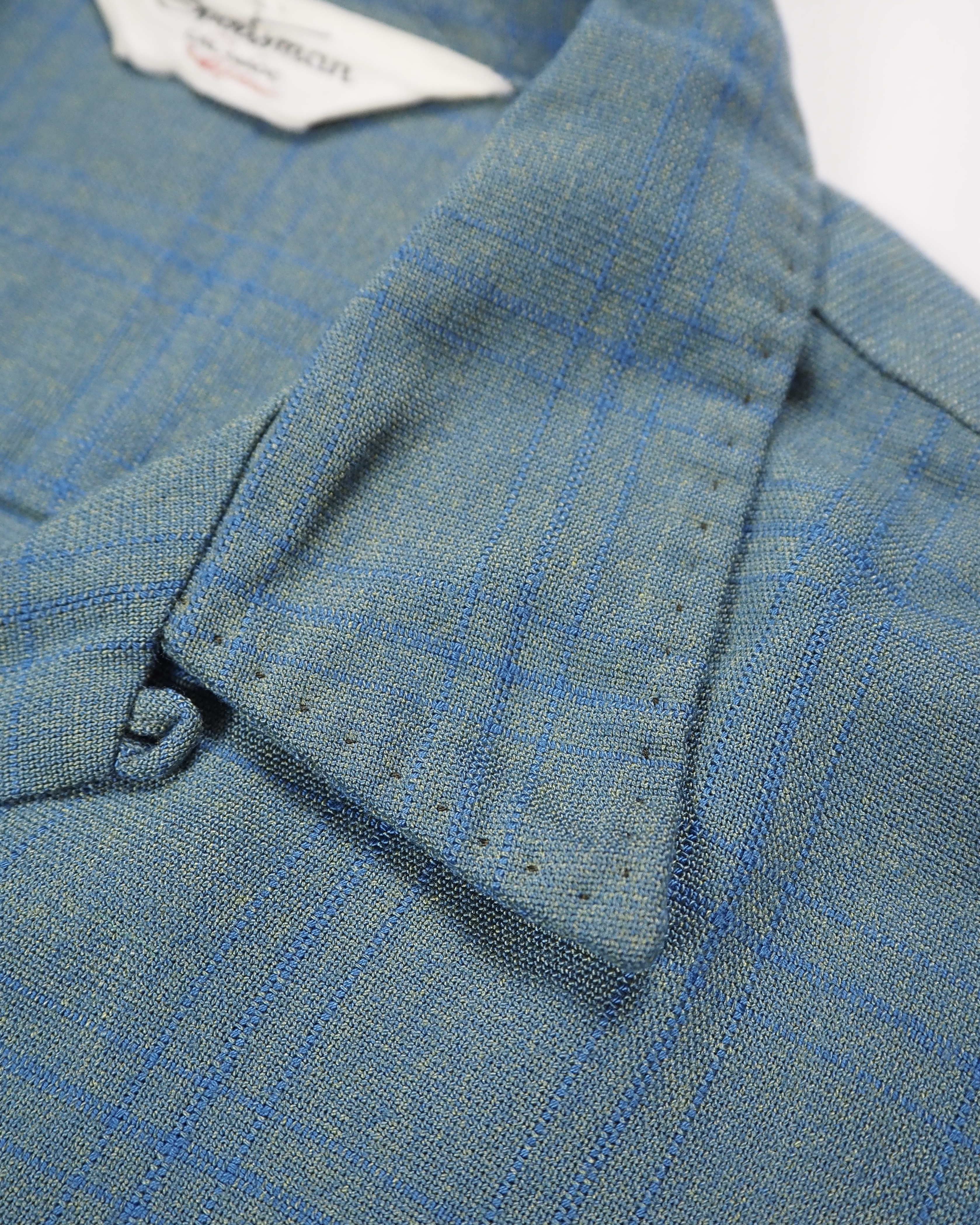 50’s Sportsman レーヨンシャツ ブルー Lサイズ の画像 4