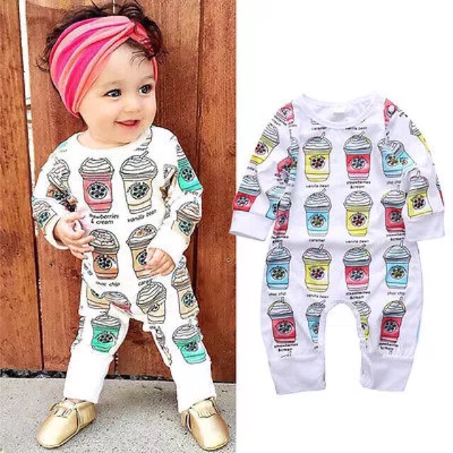 Sale 在庫あり 送料込 スタバ風フラペチーノロンパース Yuandya ベビー服 子供服 雑貨 Sale 在庫あり 送料込 スタバ風フラペチーノロンパース Yuandya ベビー服 子供服 雑貨
