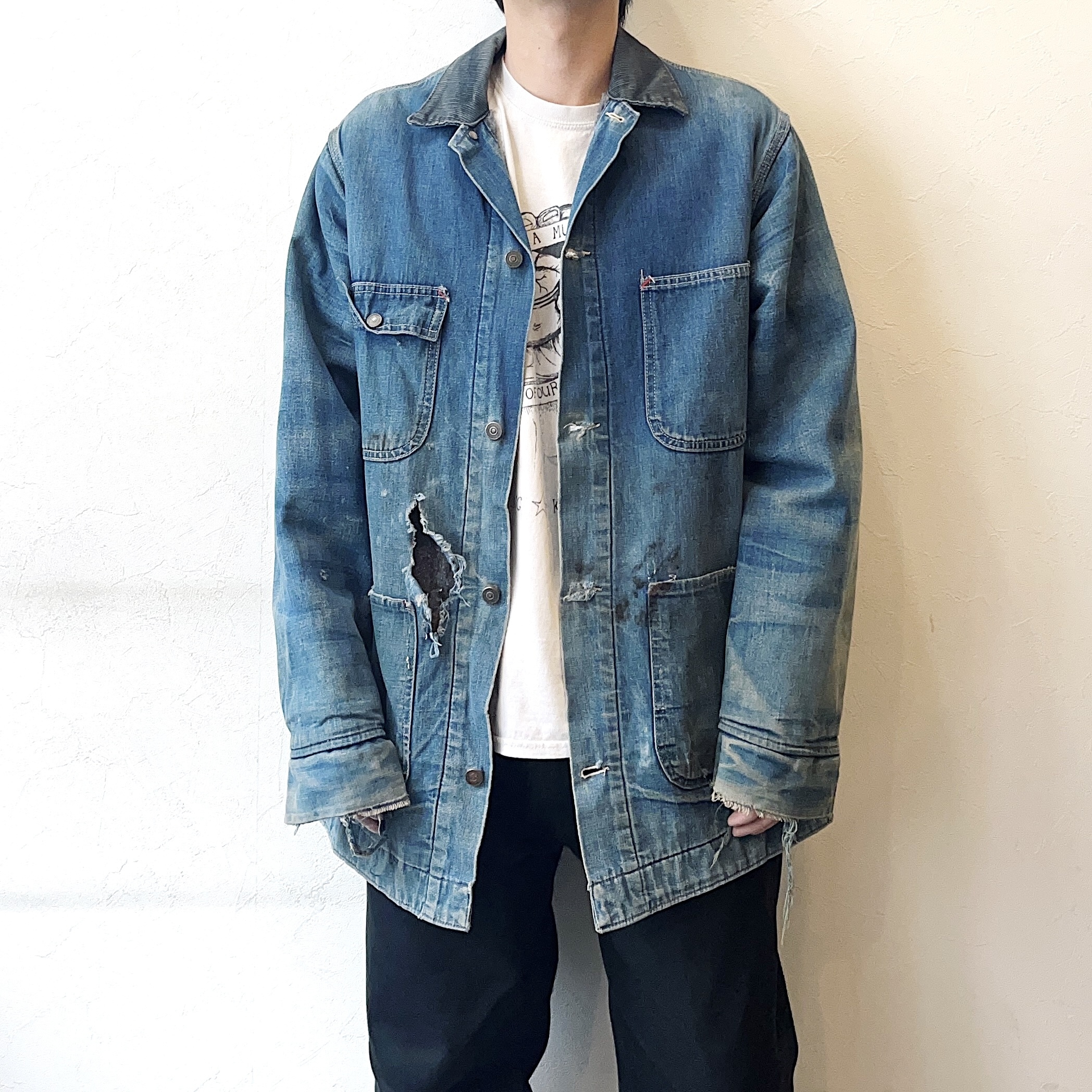 Vintage 60～70's【Sears】Grunge Denim Jacket の画像 3