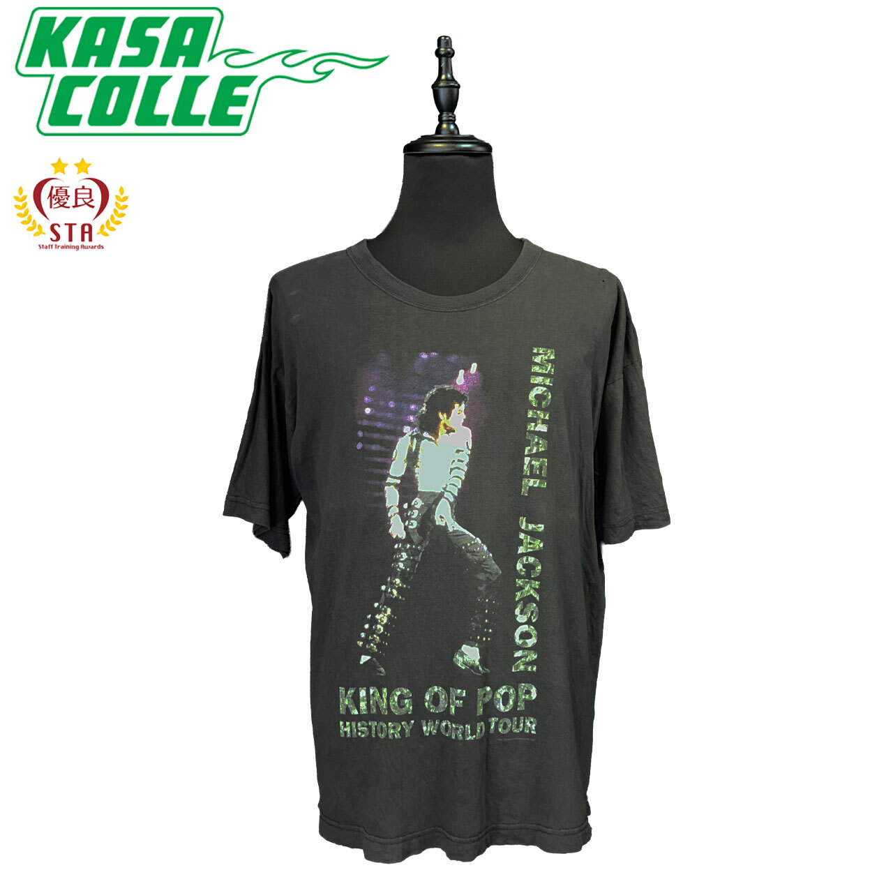 【MICHAEL JACKSON】マイケルジャクソン “KING OF POP HISTORY WORLD TOUR” Vintage Tシャツ L