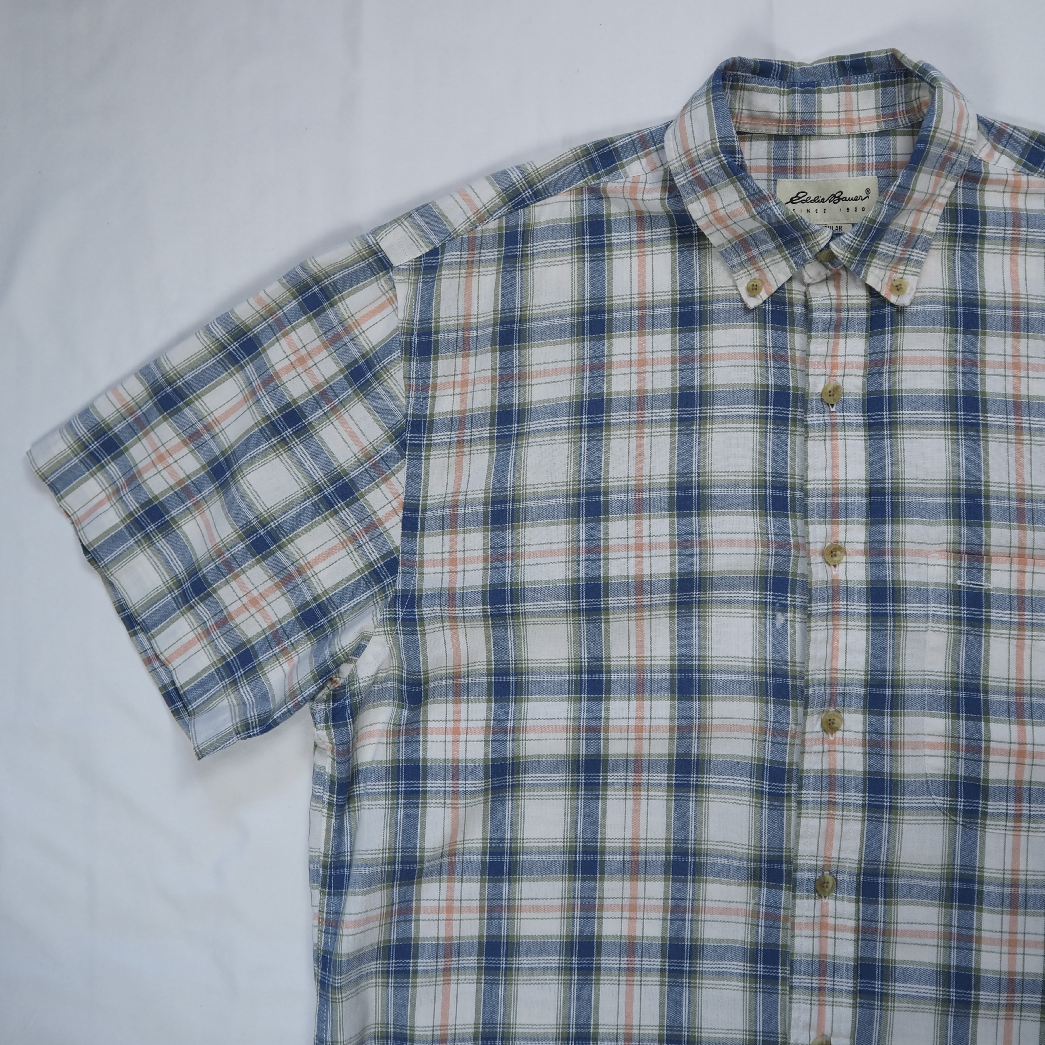 90’s Eddie Bauer 白タグ コットン半袖シャツ Sサイズ の画像 4