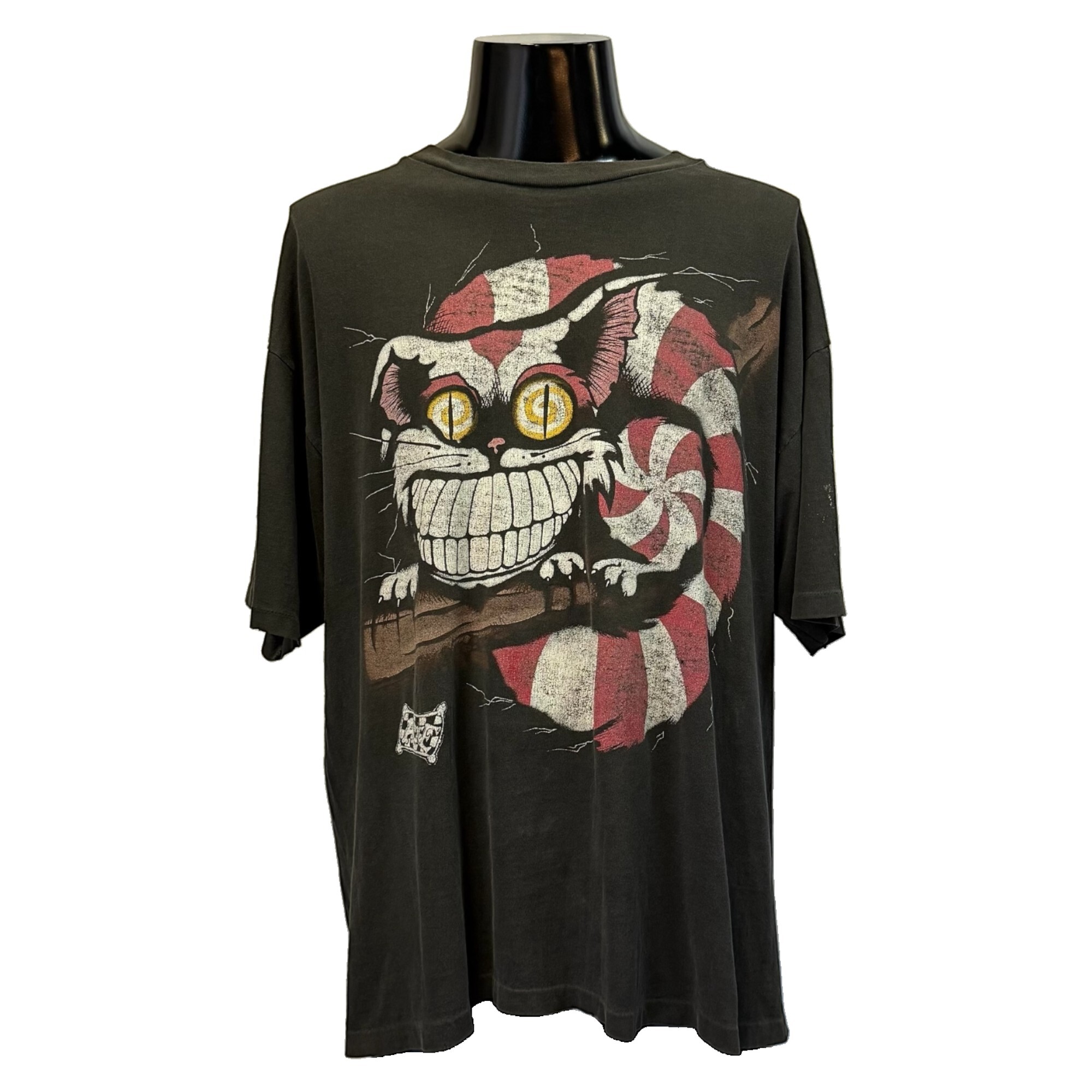 【ALICE IN WONDERLAND】アリスインワンダーランド チェシャ猫 We’re All Mad Here Vintage Tシャツ XL