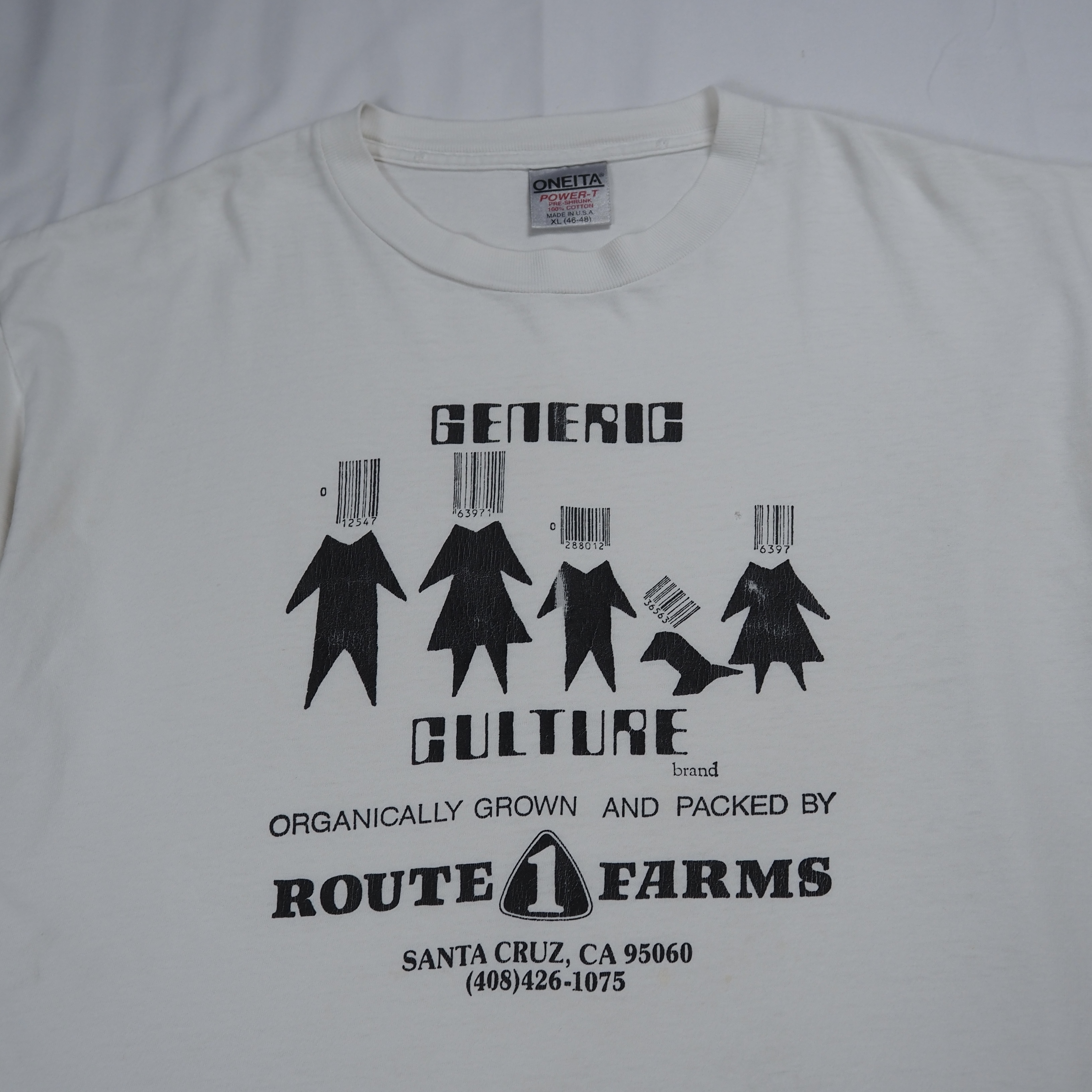 90’s ONEITA バーコードファミリー Tシャツ XL の画像 5