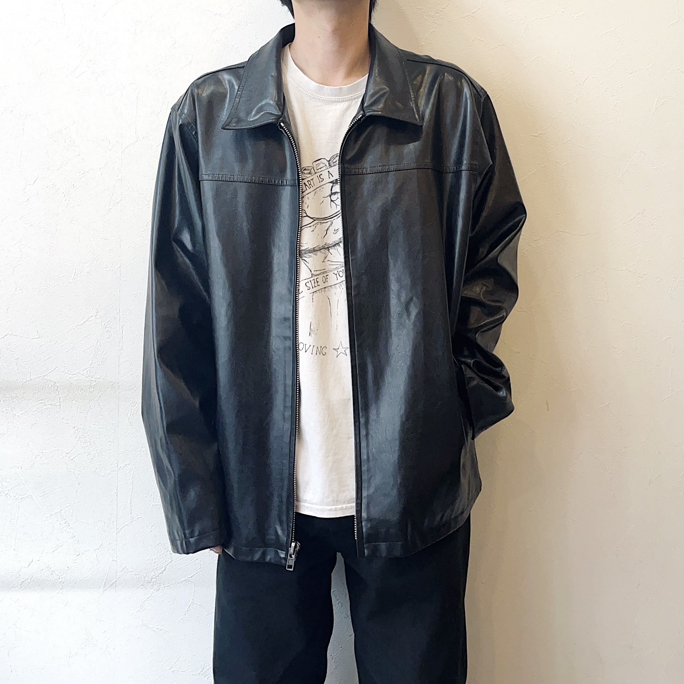 Vintage 90's【tonic by BC ETHIC】Faux Leather Jacket の画像 3