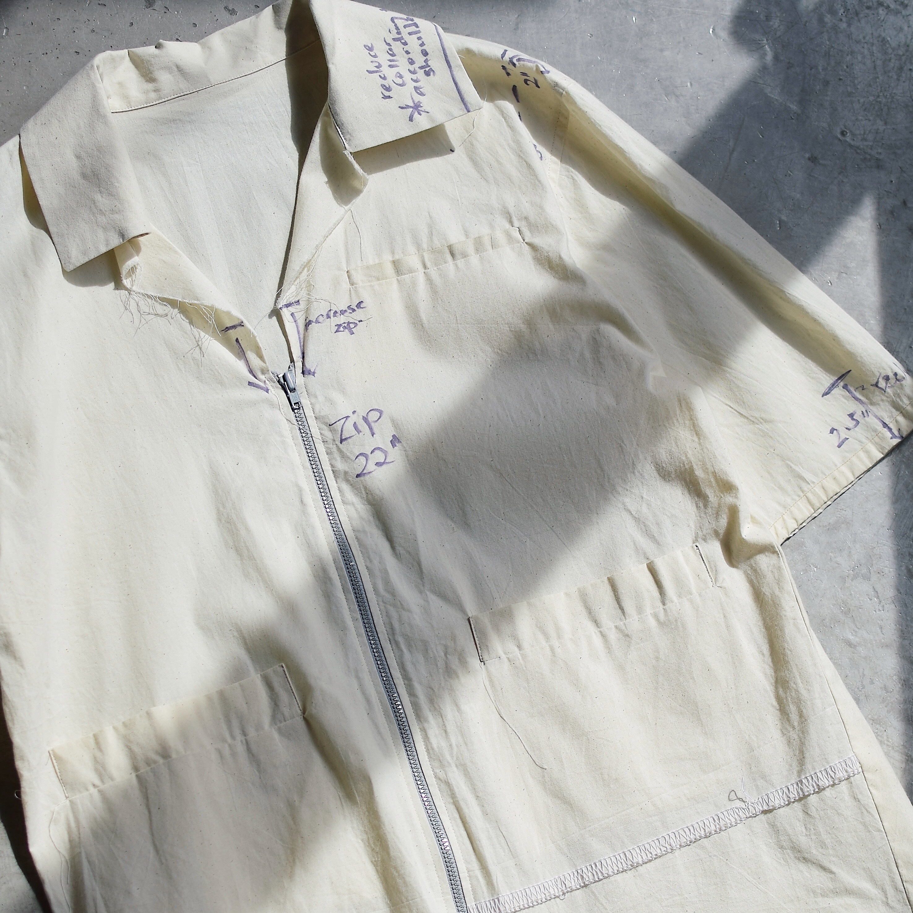 Vintage 80's "recluce" Zip-up Painted Shirt の画像 3