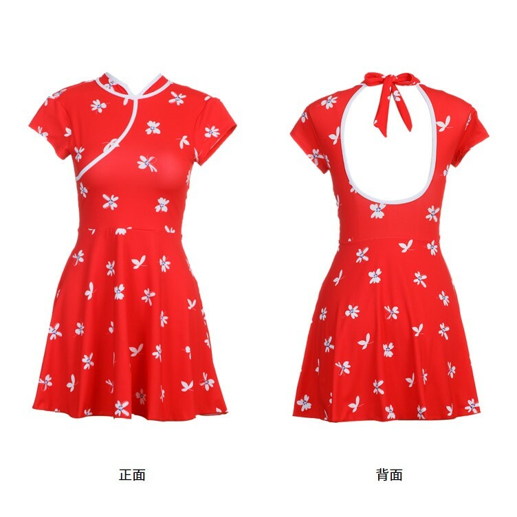 バックシャン チャイナドレス風 ワンピース水着 韓国レディースファッション 通販 Unique Factor ユニークファクター