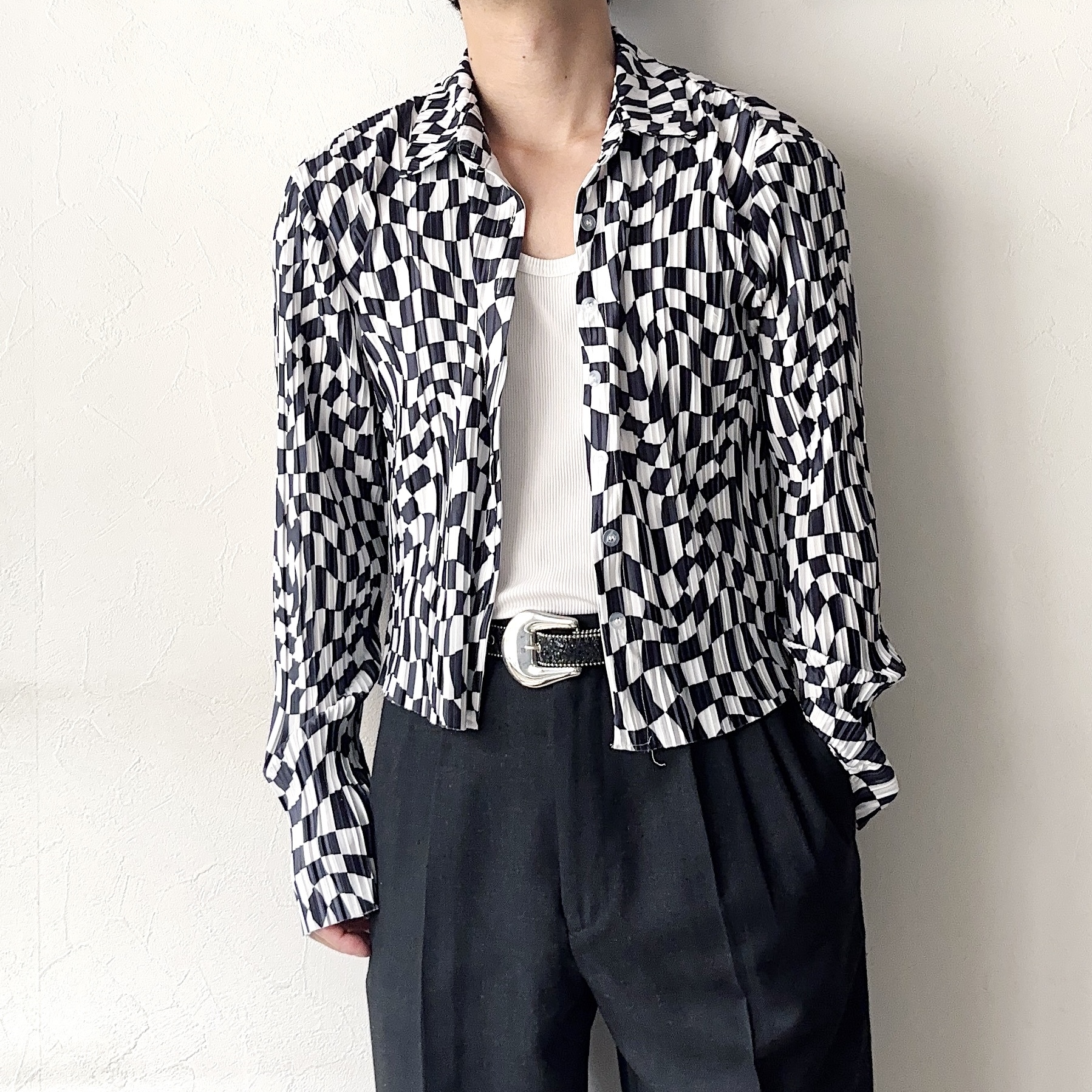 Vintage Check Pleats Shirt の画像 3