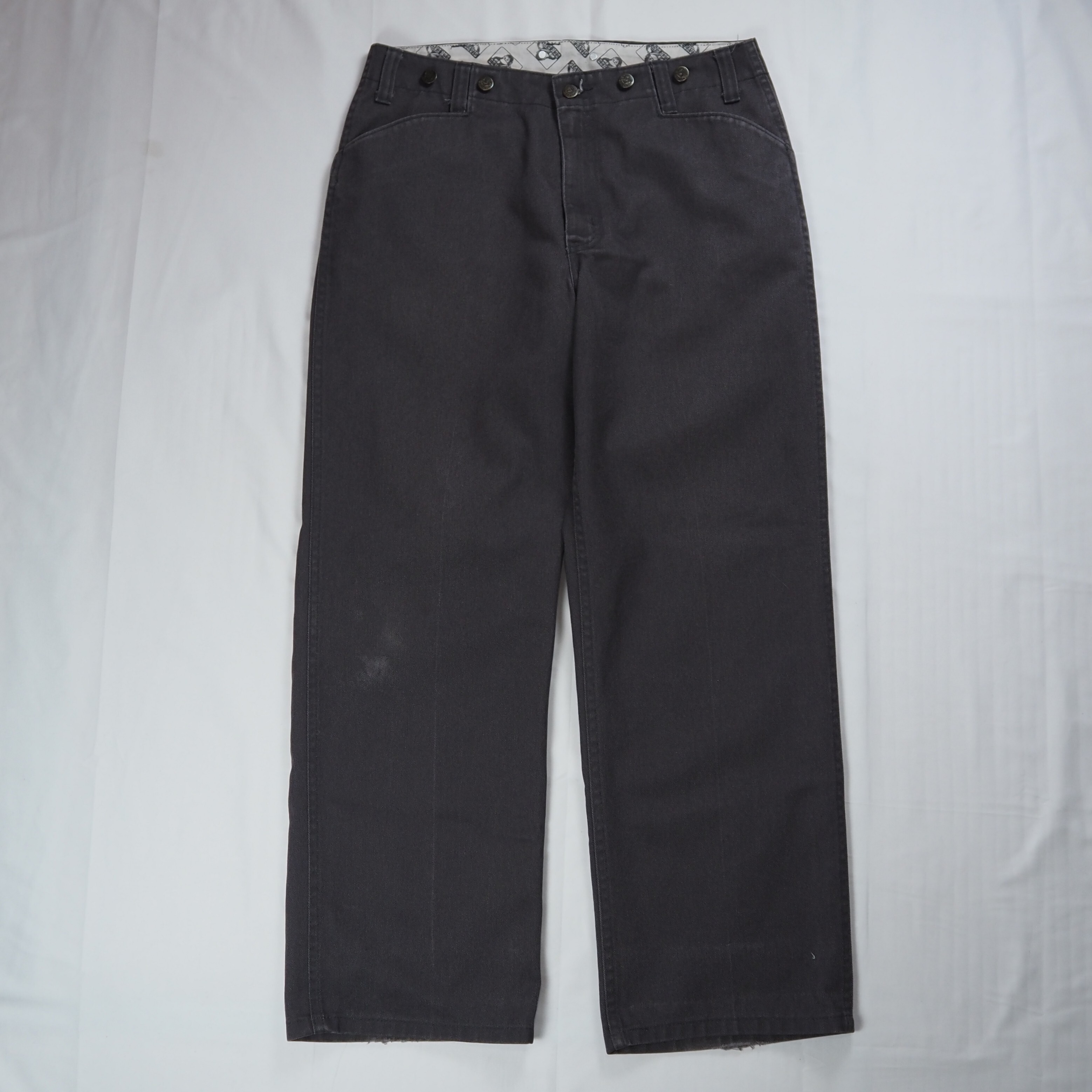 【9/23 20:00入荷】90's〜 Ben Davis ワークパンツ フリスコ チャコールグレー 34×30 の画像 2