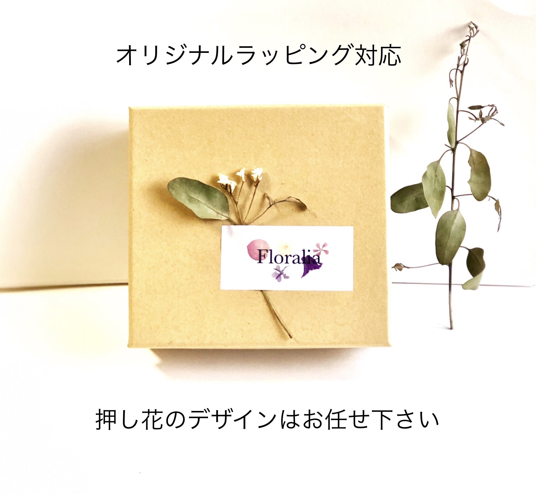 ユーカリ葉のピアス イヤリング ｱﾚﾙｷﾞｰ対応 押し花ボタニカルアクセサリーfloralia ﾌﾛｰﾗﾘｱ