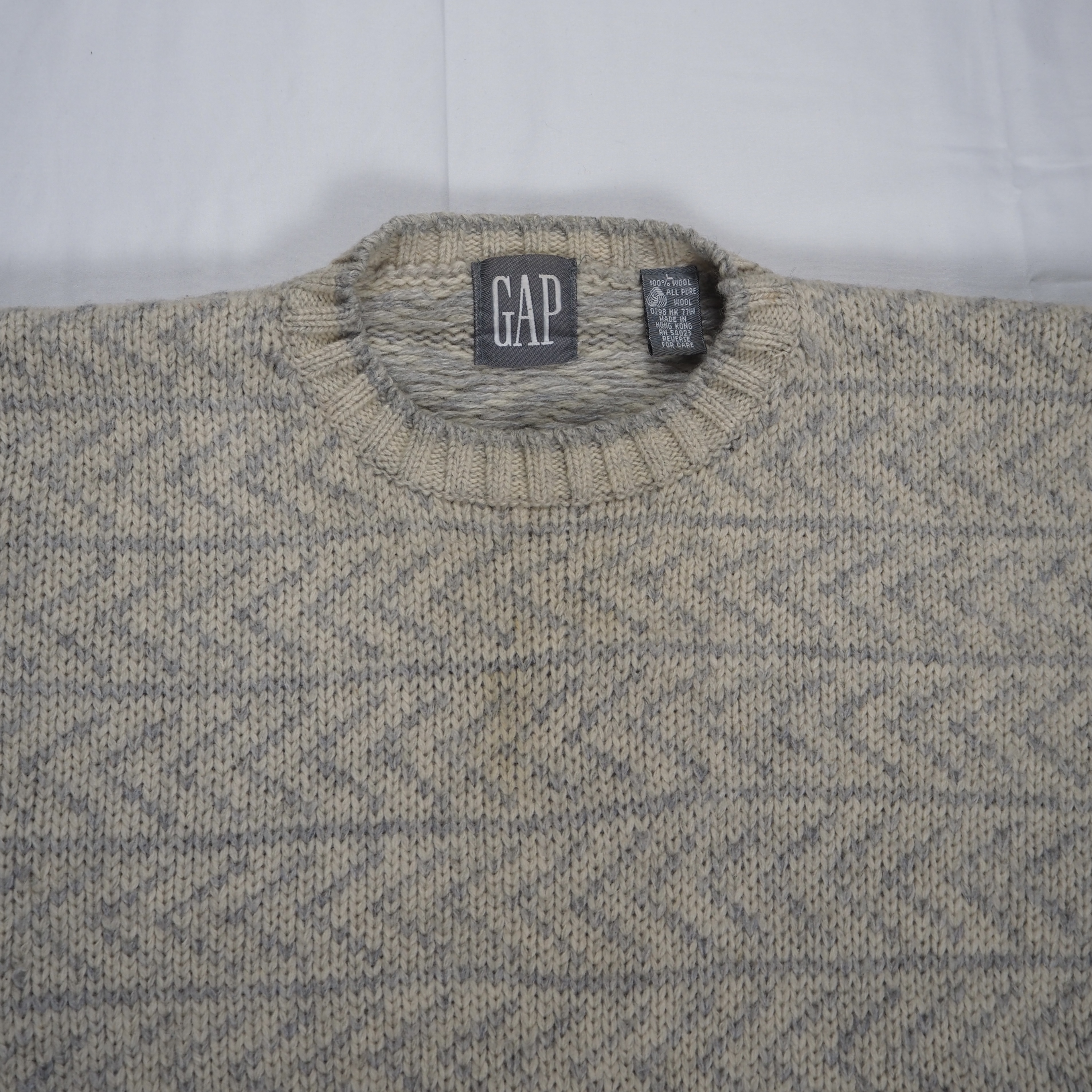 90’s OLD GAP ウールニット Lサイズ の画像 9