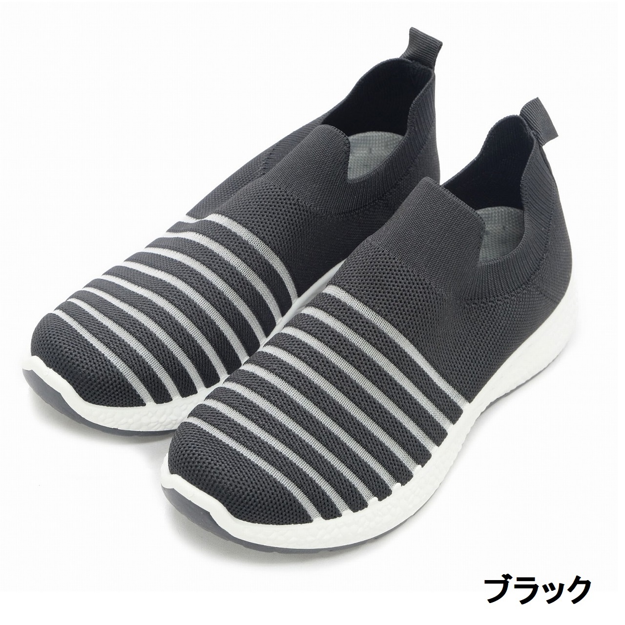 3036 ブラック ネイビー ニットスニーカー レディース チュール Moda Ladian