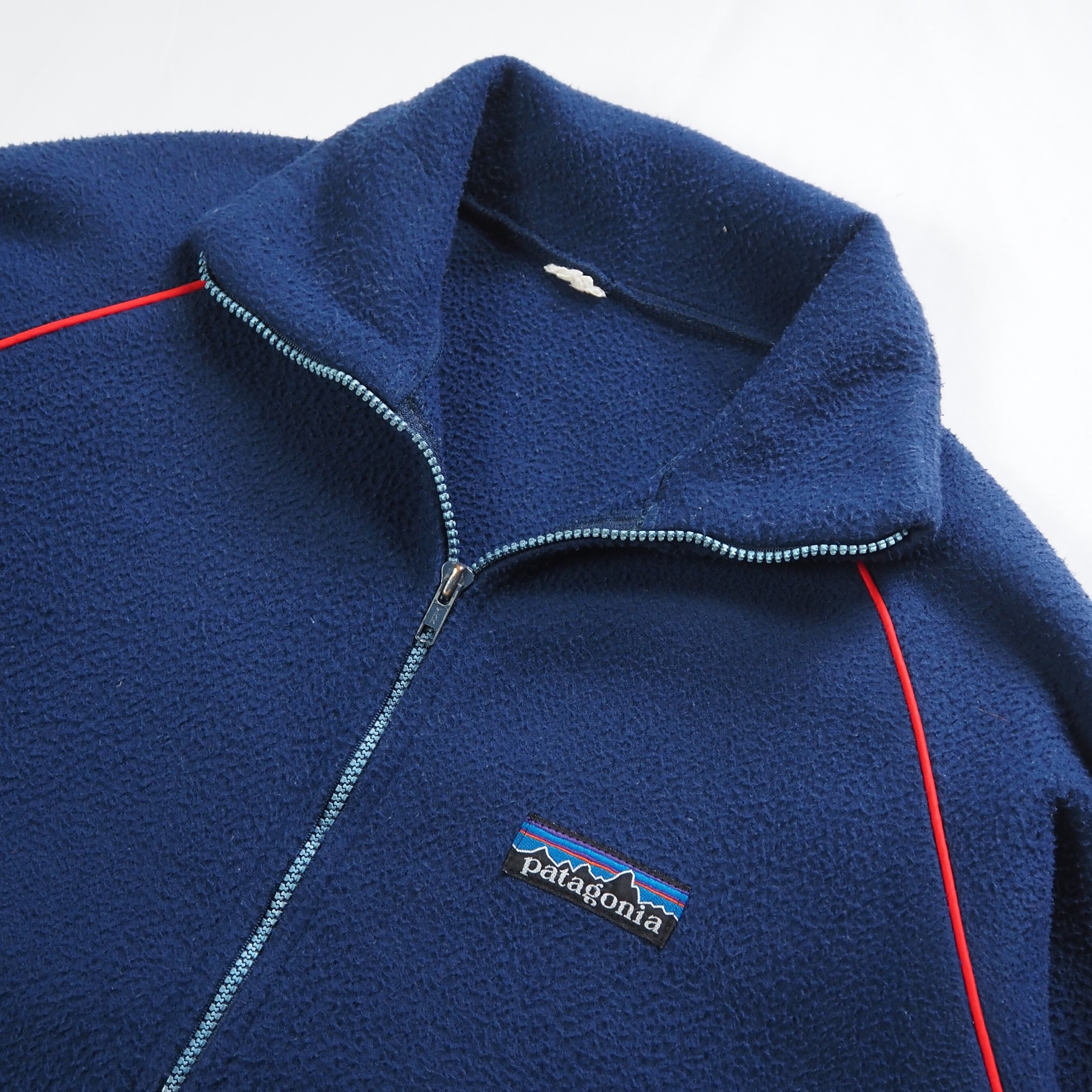 【9/23 20:00入荷】80's Patagonia フリースプルオーバージャケット ネイビー の画像 3