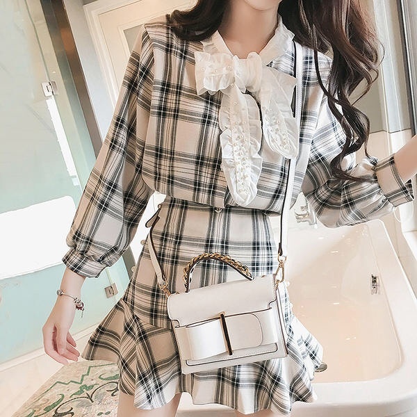 即納 ラスト１点 チェック柄セットアップ My Fair Lady