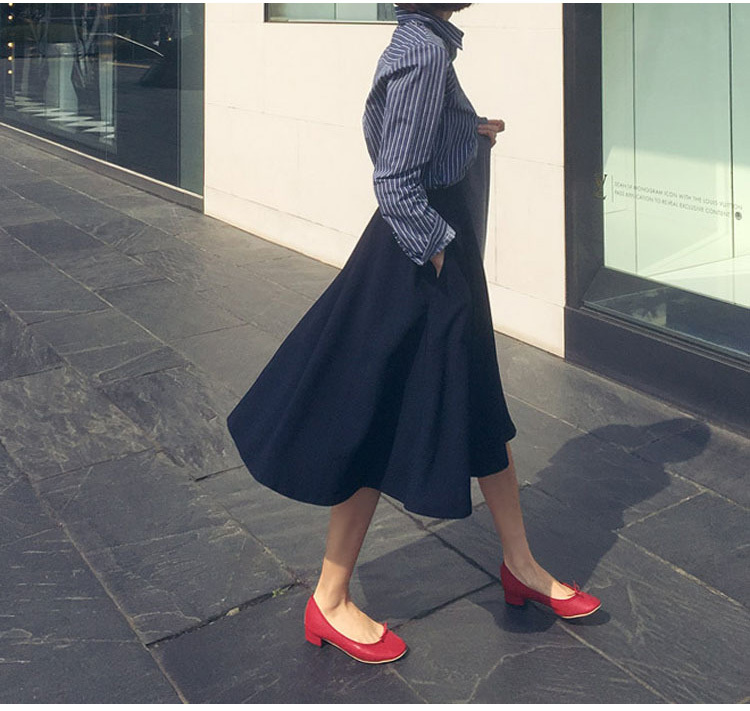 ミモレ丈 フレアスカート 膝下スカート ひざ下丈 Aラインスカート ハイウエストスカート レディース 韓国 オルチャン ファッション 春服 夏服 秋服 冬服 レディース 韓国服 風 レディース ファッション カジュアル 大人可愛い シンプル ウエストゴム デート 通勤 オフィス