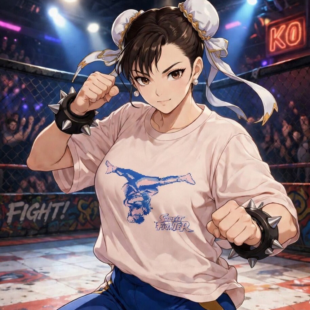 CAPCOM ストリートファイター2 春麗【古着/Tシャツ/格闘ゲーム】