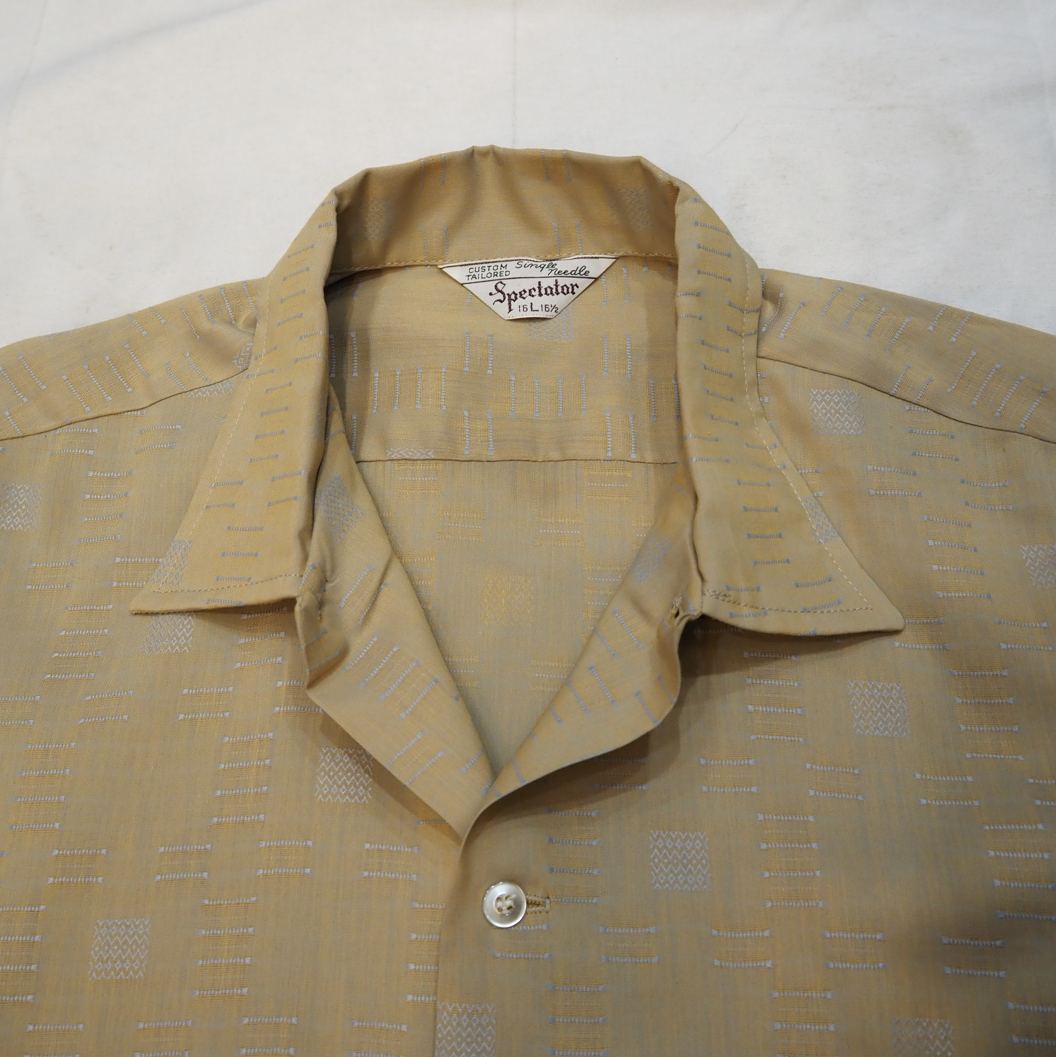 50’s Cotton Button Up Shirt Size L の画像 8
