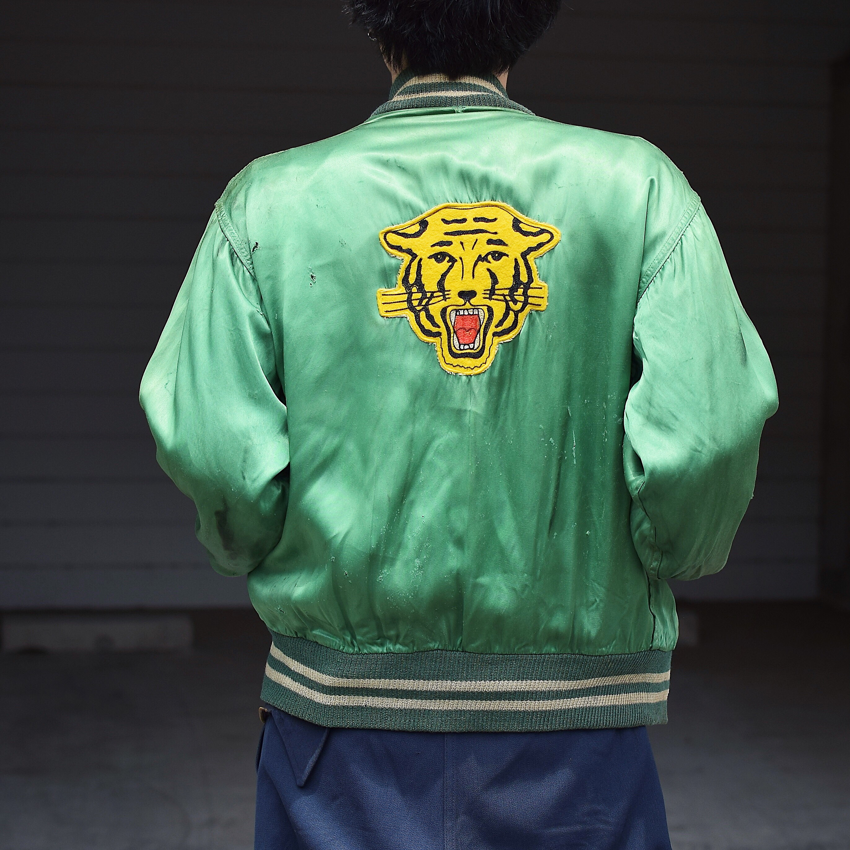 Vintage 50's【Powers ATHLETIC WEAR】Grunge Satin Jacket の画像 4
