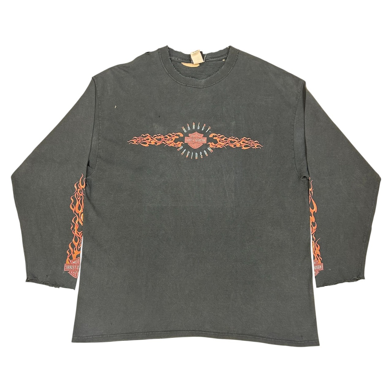 Harley-Davidson ハーレーダビッドソン フレイムロゴ ロングスリーブTシャツ ブラック / 2XL