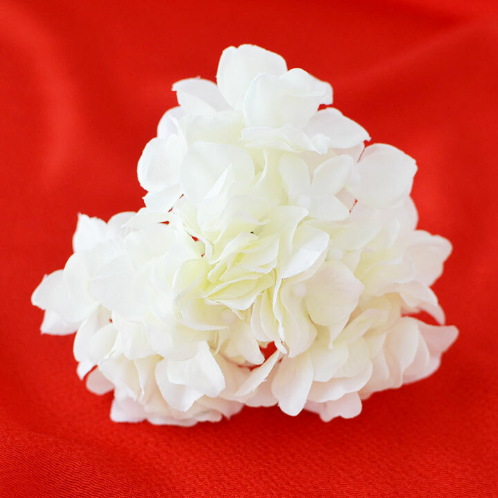 白無垢 花飾り5点set ホワイト Wa060 ダリア マム 紫陽花 タッセル Cha Cha 和の髪飾り専門店