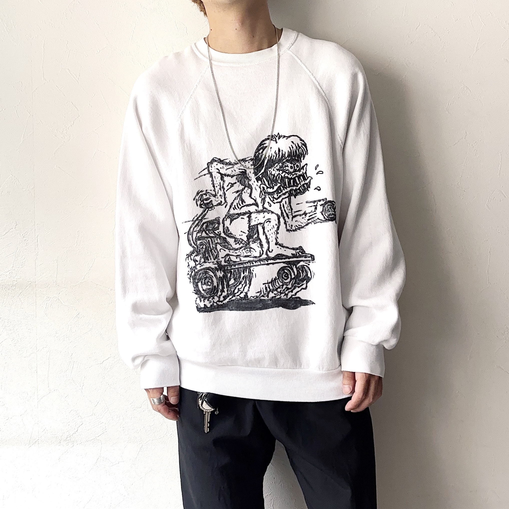 Vintage 90's【TULTEX】"SIDEWALK SURFER" Painted Sweat の画像 3