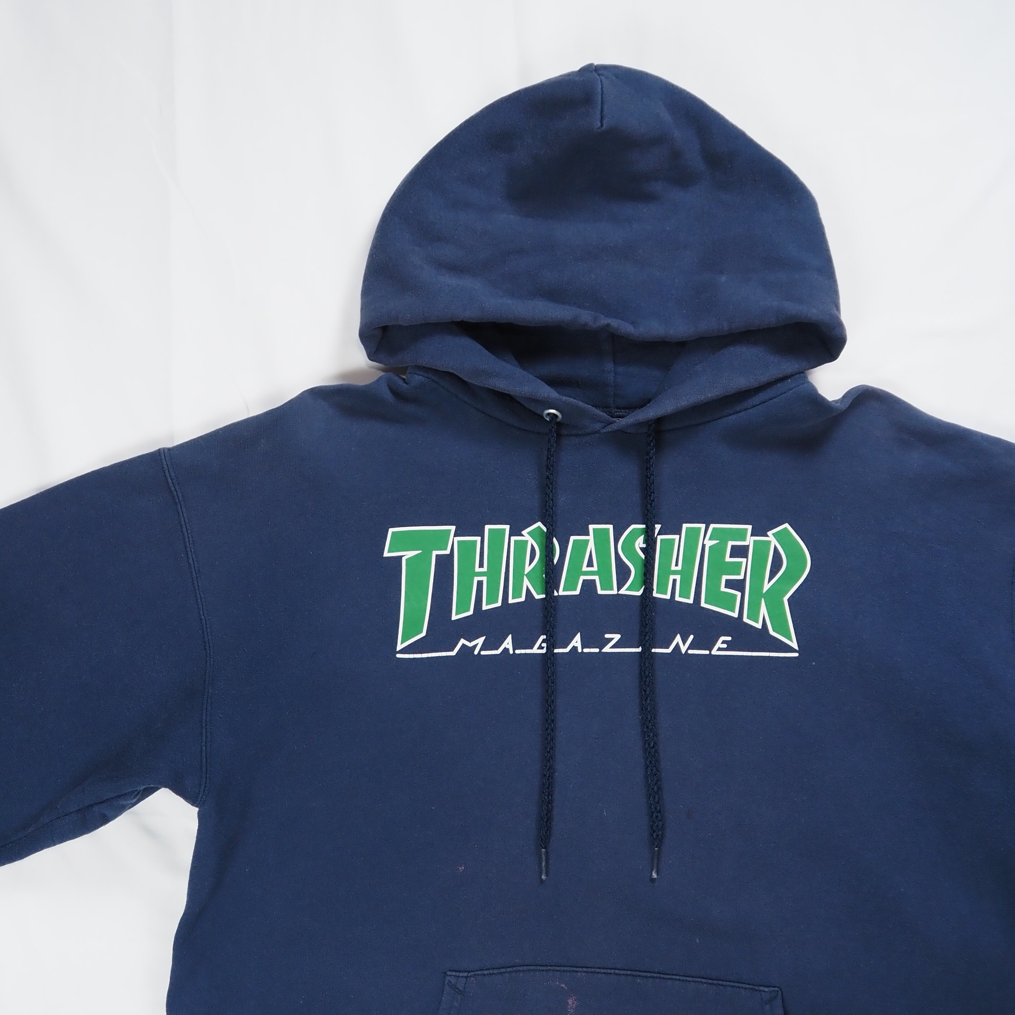 00's Thrasher フーディ ネイビー Lサイズ程度 の画像 4