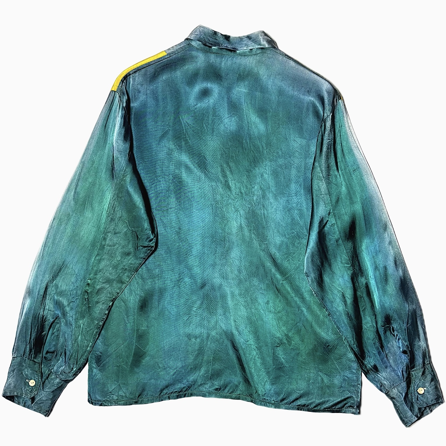 Vintage 50's "JAPAN" Pullover Satin Souvenir Shirt の画像 2
